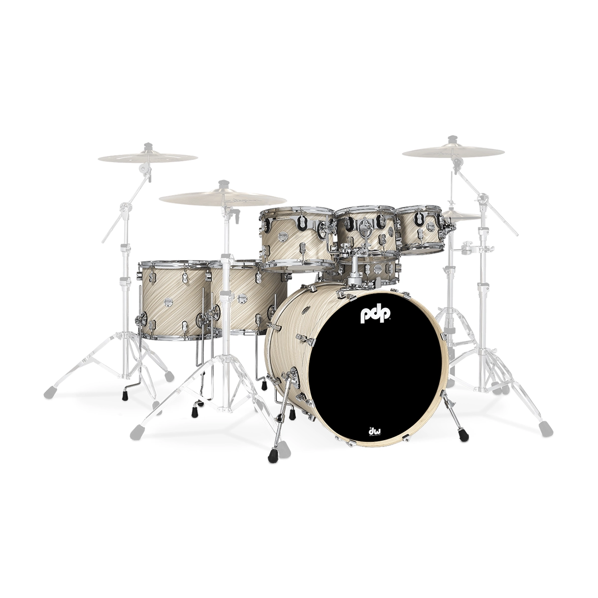 PDP Concept Maple 7 Piece Shell Pack - Twisted Ivory Finishply
