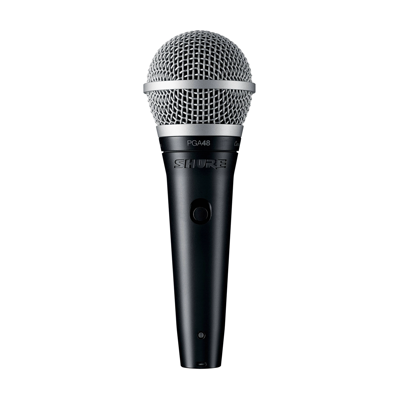 Shure microphone on a white background