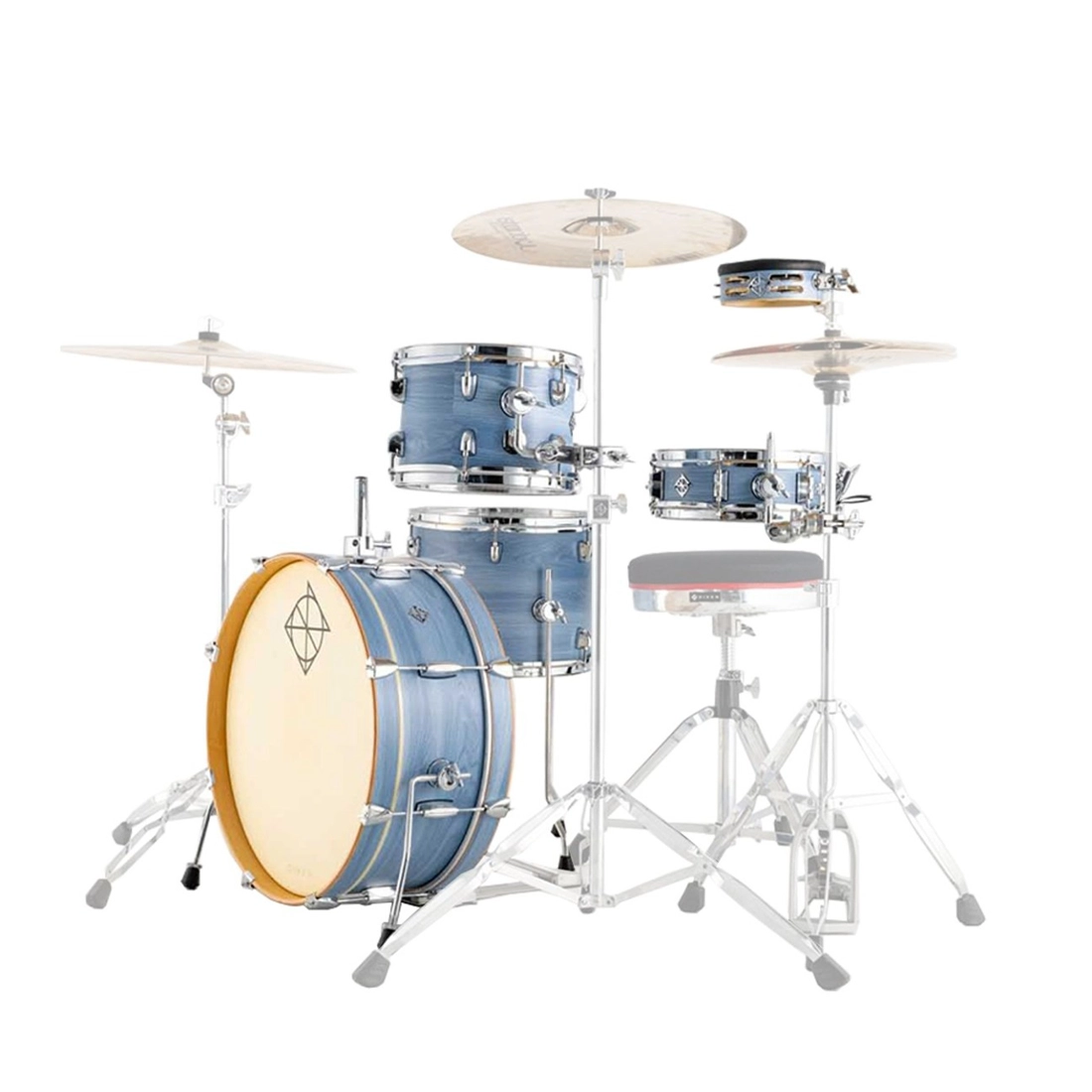 Dixon Little Roomer 5 Pc Drum Kit & Hardware Pack - Cerulean Frost