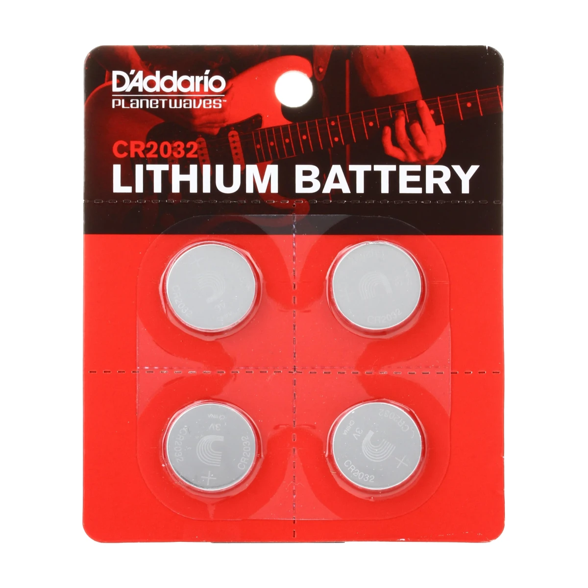 D'Addario CR2032 Lithium 3V Battery (4-pack)