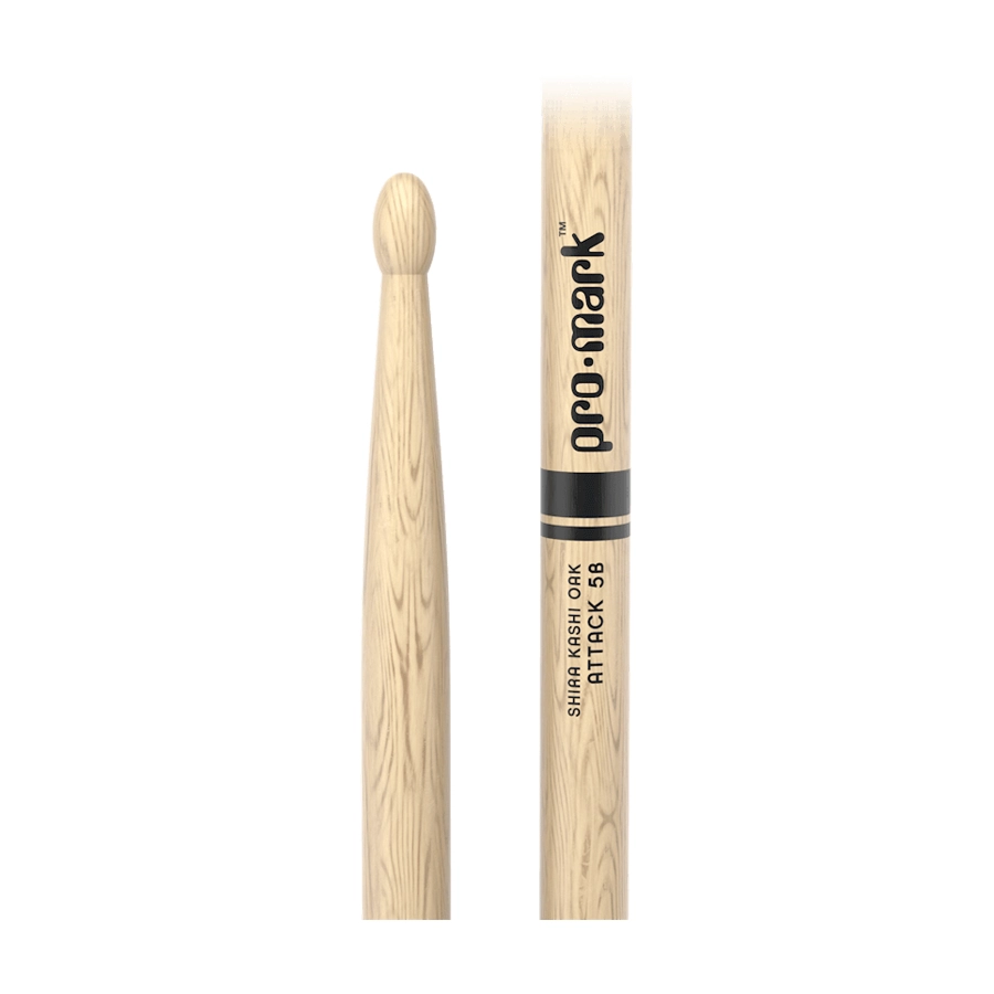 Promark Classic Attack Drumsticks Shira Kashi Oak 5B Wood Tip