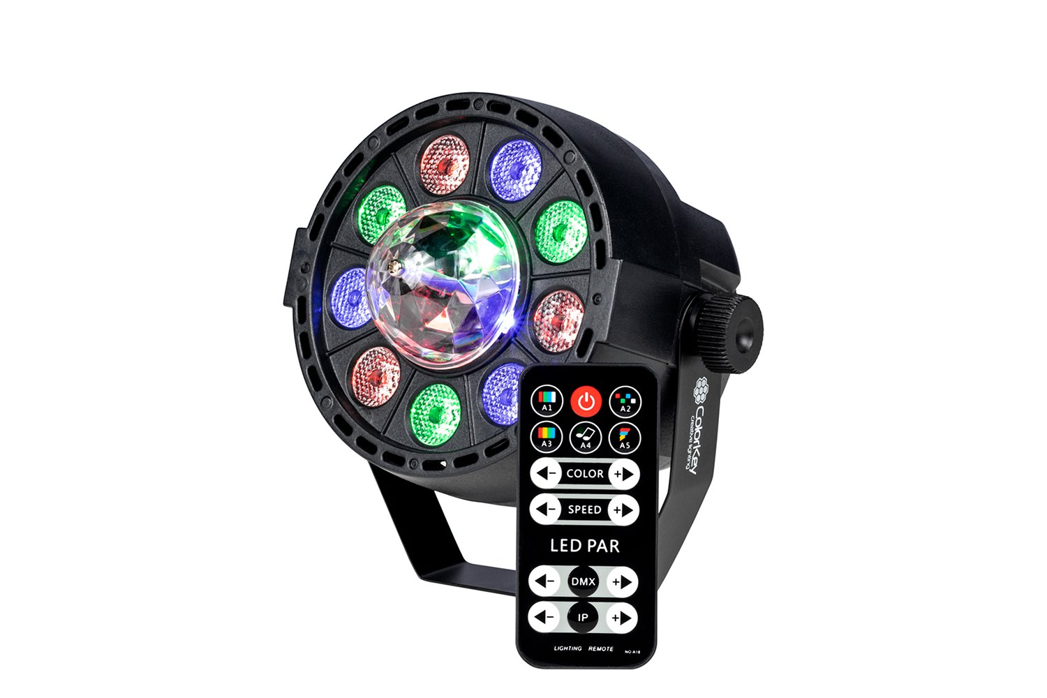 Colorkey Fiesta Luz FX Compacta Tricolor LED Haz Giratorio
