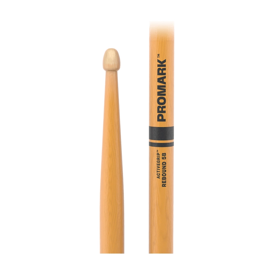 Promark Rebound Drumsticks with ActiveGrip Clear - 5B- Wood Tip