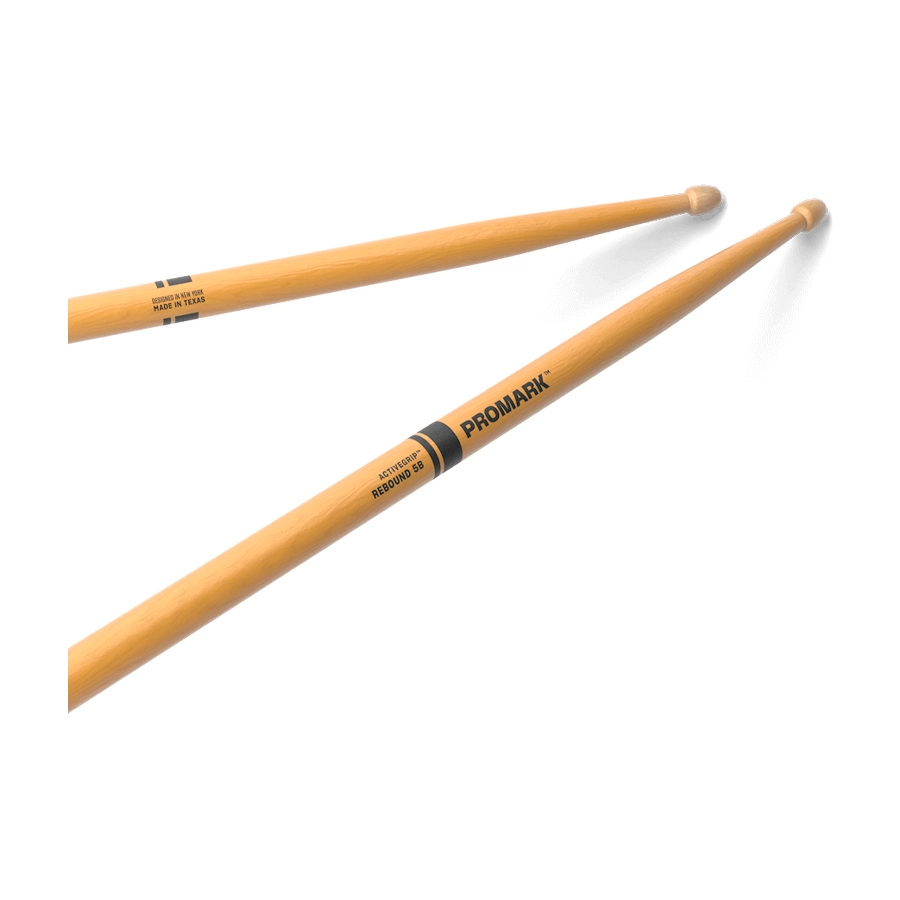 Promark Rebound Drumsticks with ActiveGrip Clear - 5B- Wood Tip