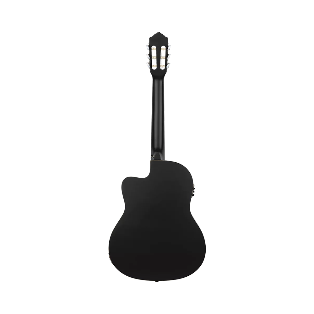 Ortega Family Series Rce125sn Thinline Acoustic-Electric Classical Guitar - Satin Black