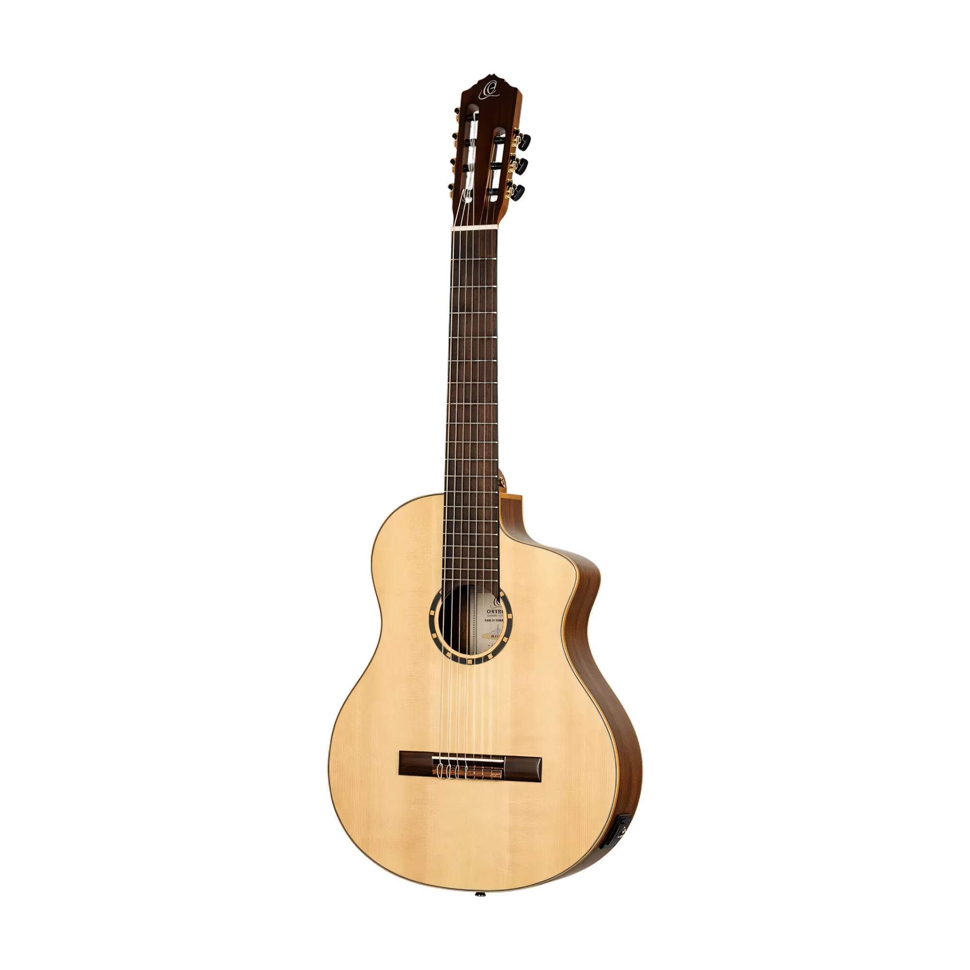 Ortega Family Series Pro 7-String Solid Top Acoustic-Electric Nylon Classical Guitar w/Bag