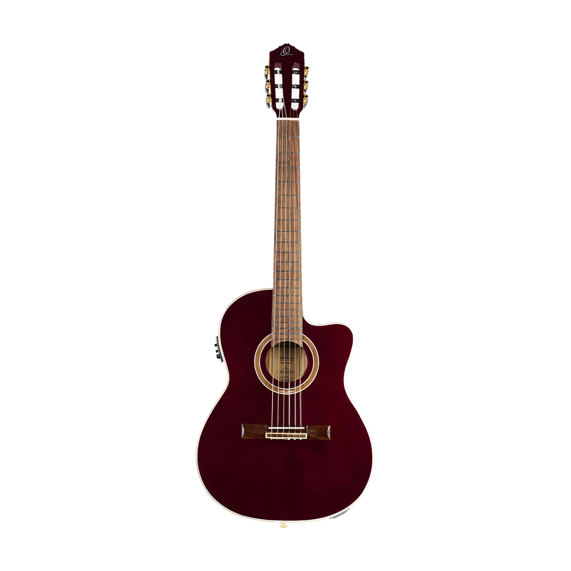 Ortega Guitars Rce138-T4str Feel Series Slim Neck A/E Nylon - Stained Red