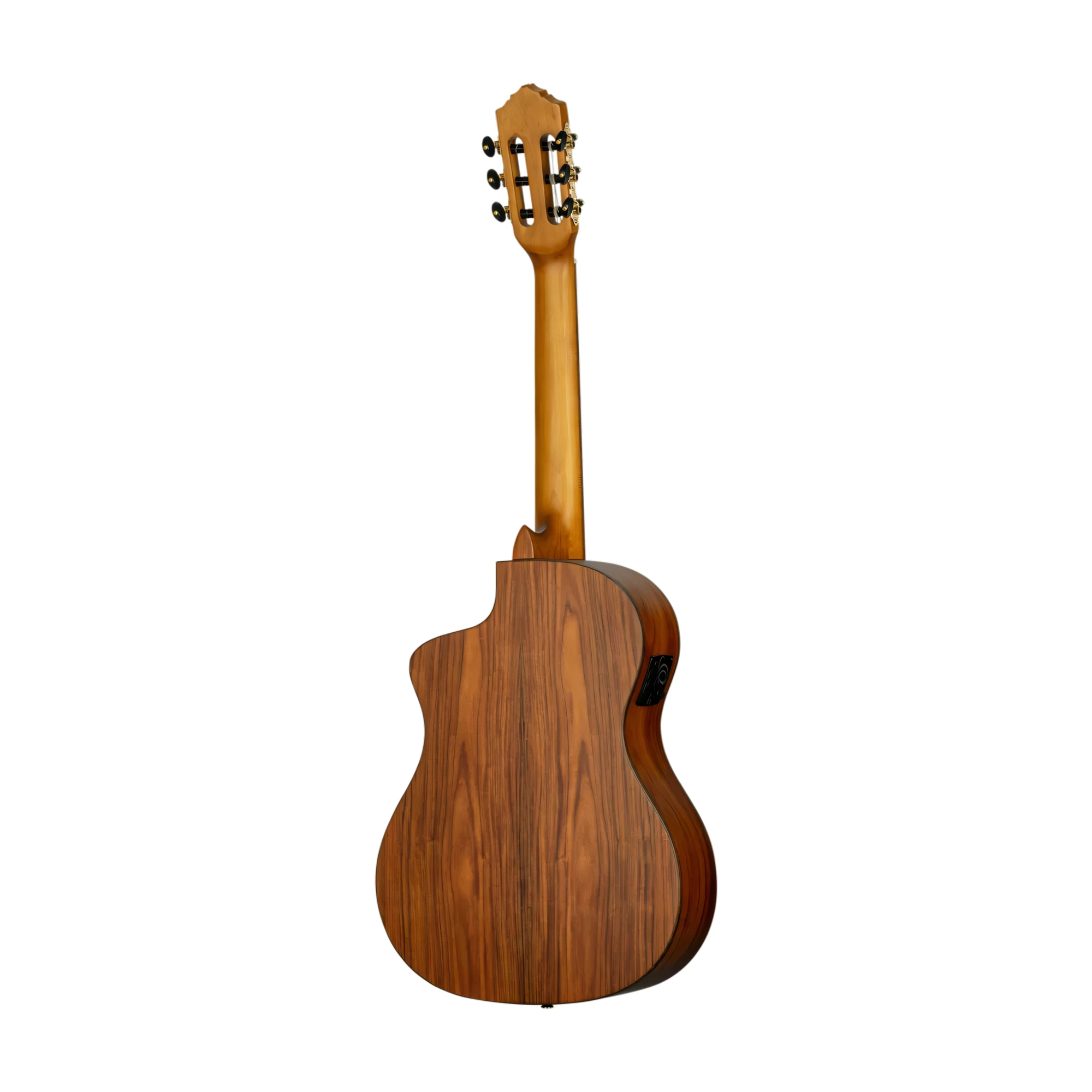 Ortega Thermo Series Roasted Solid Top Short Scale Slim Neck Acoustic-Electric Nylon Classical Guitar W/ Bag
