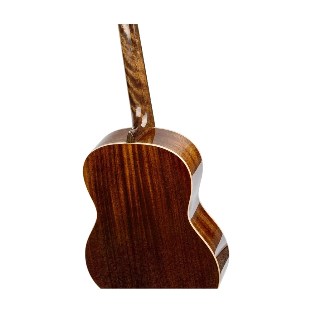 Ortega Performer Series Electric Nylon Guitar Black back angle view