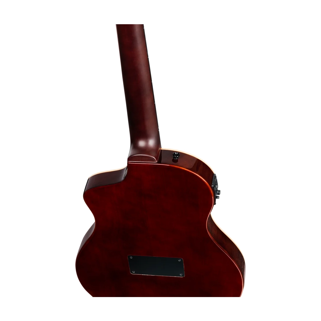Ortega Guitars Tourplayer Electric Nylon String Guitar - Natural back angle view
