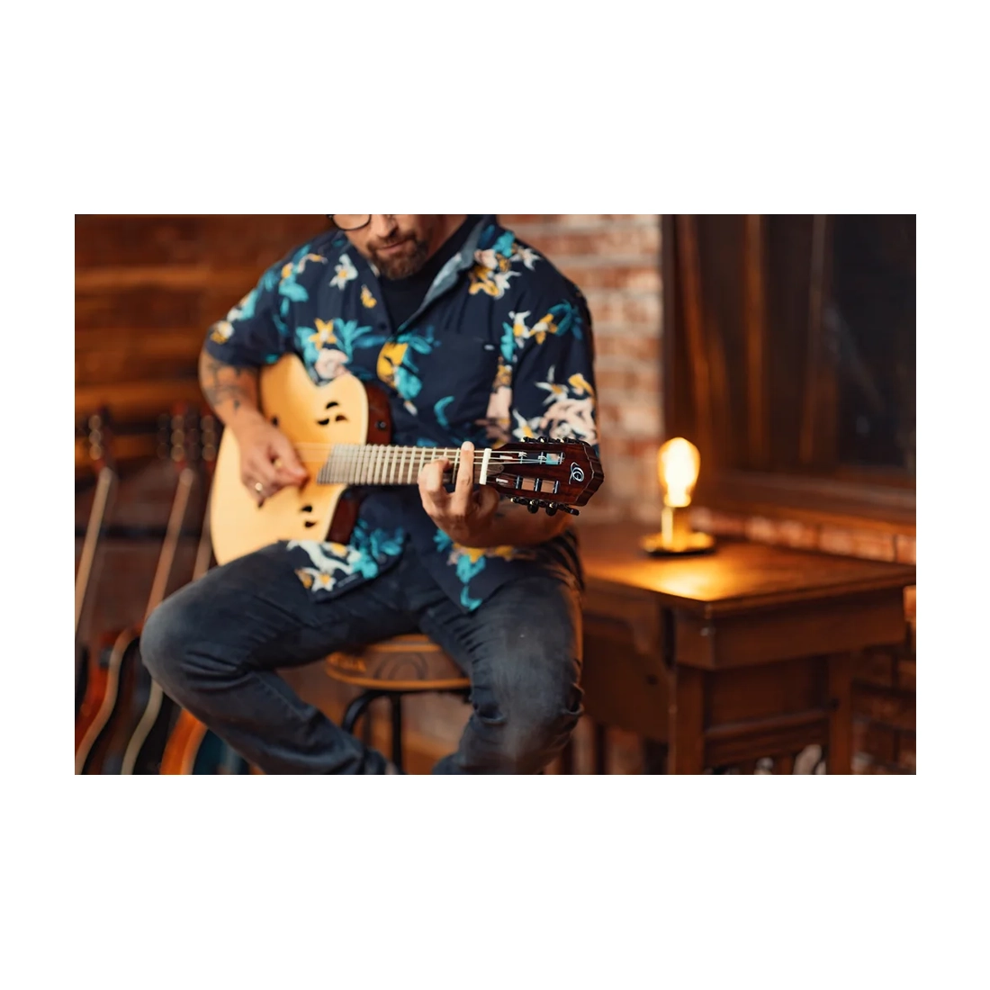 Ortega Guitars Tourplayer Electric Nylon String Guitar - Natural at the studio