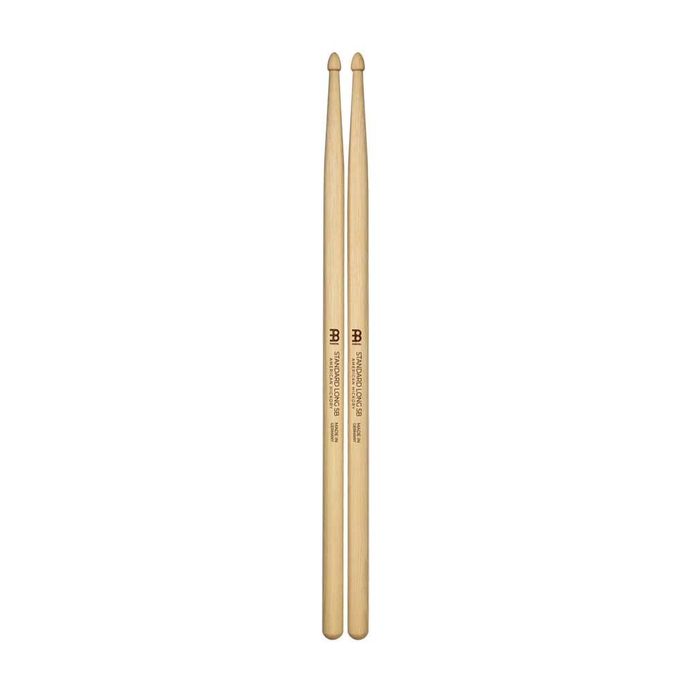 Meinl Standard Long 5B Hickory Drumsticks Wood Acorn Tips