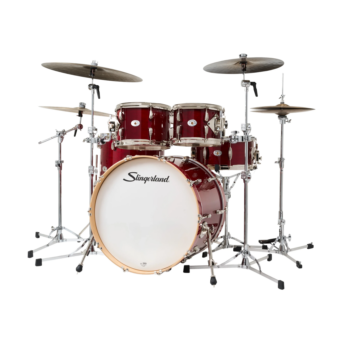 Slingerland Studio King Set de Batería de 5 Piezas Shell Pack Con Snare - Royal Crimson Lacquer