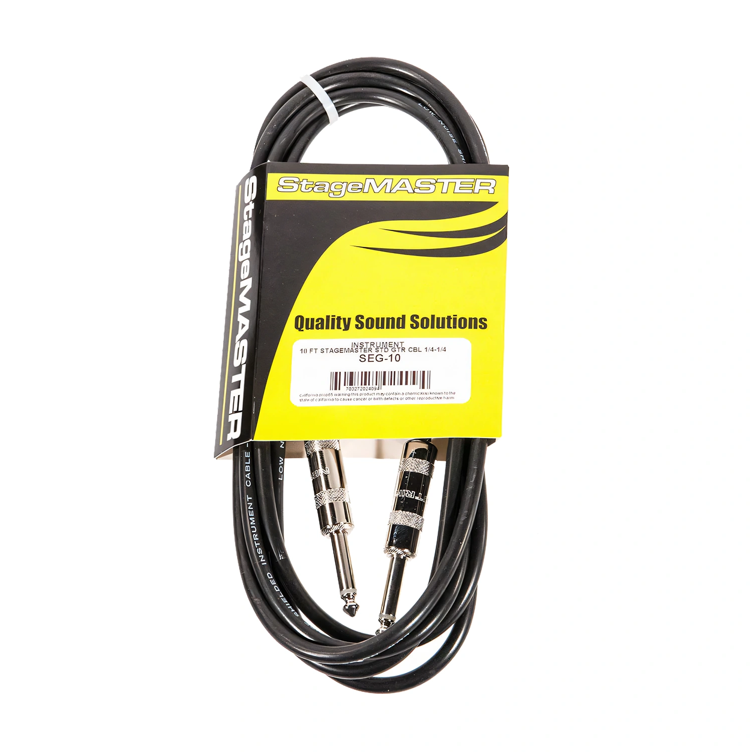 Full view in packaging of ProCo StageMASTER SEG-10 Instrument Cable