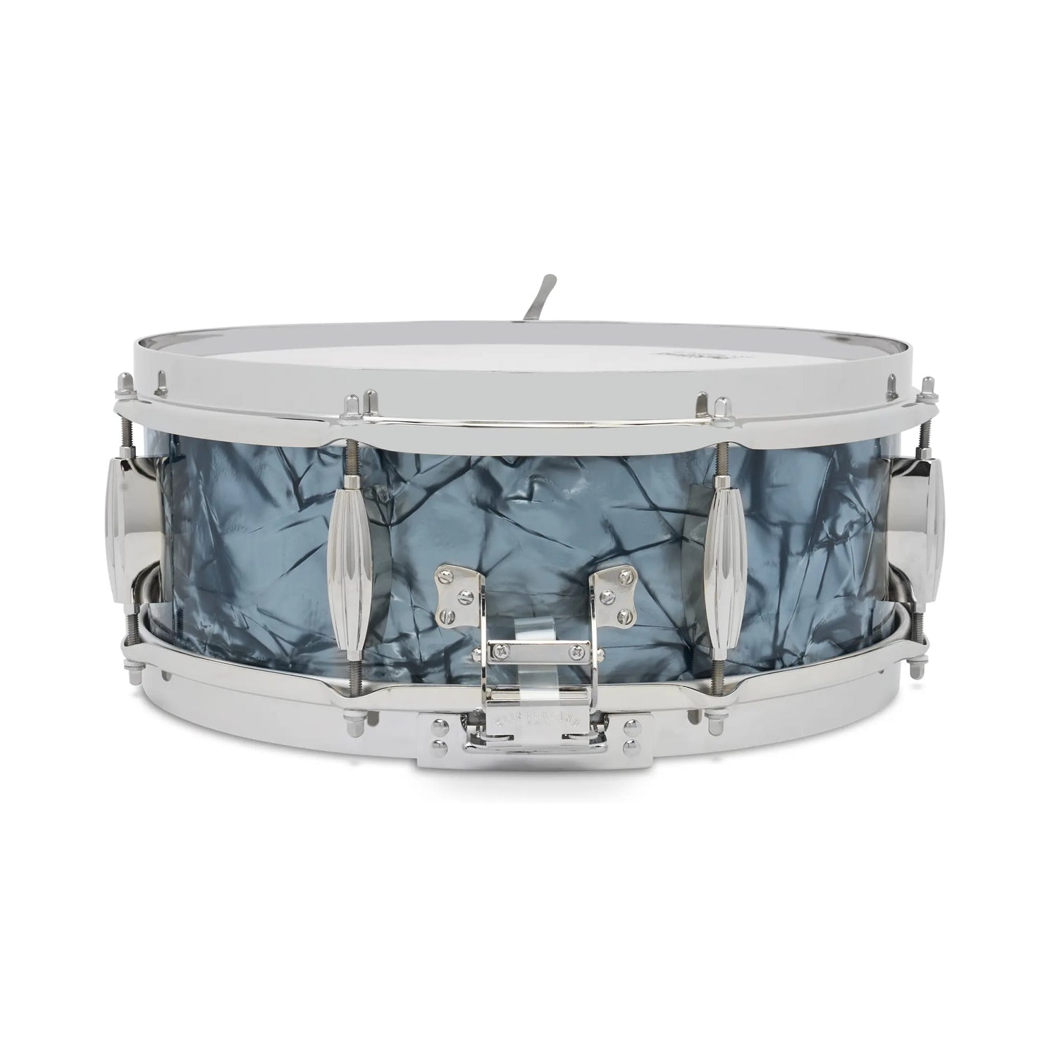 Slingerland Radio King Limited-edition Snare Drum - 5 inches x 14 inches, Silver and Blue Duco Lacquer