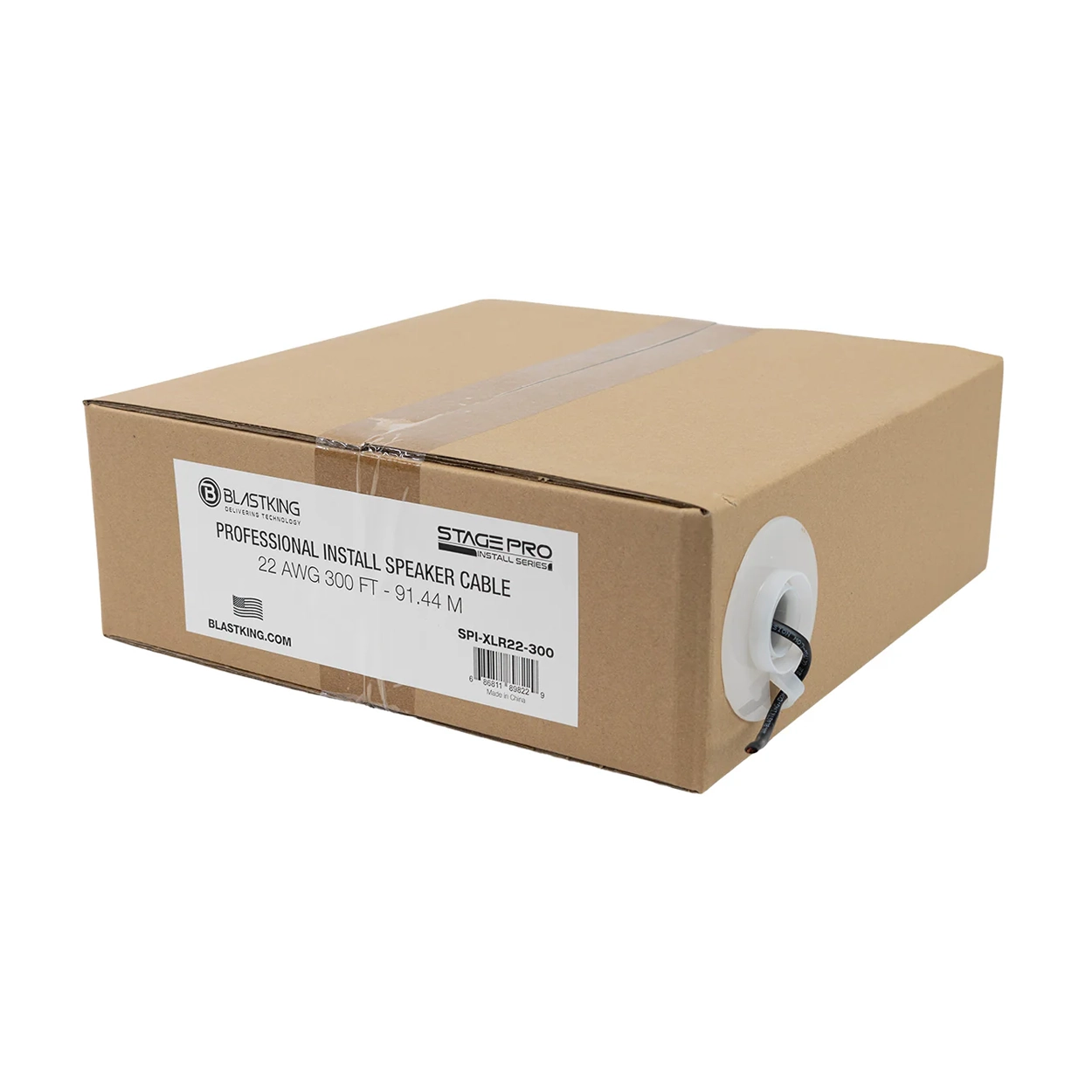 Blastking SPI-XLR22 22 Awg 2-Conductor Professional Install Speaker Cable - 300ft