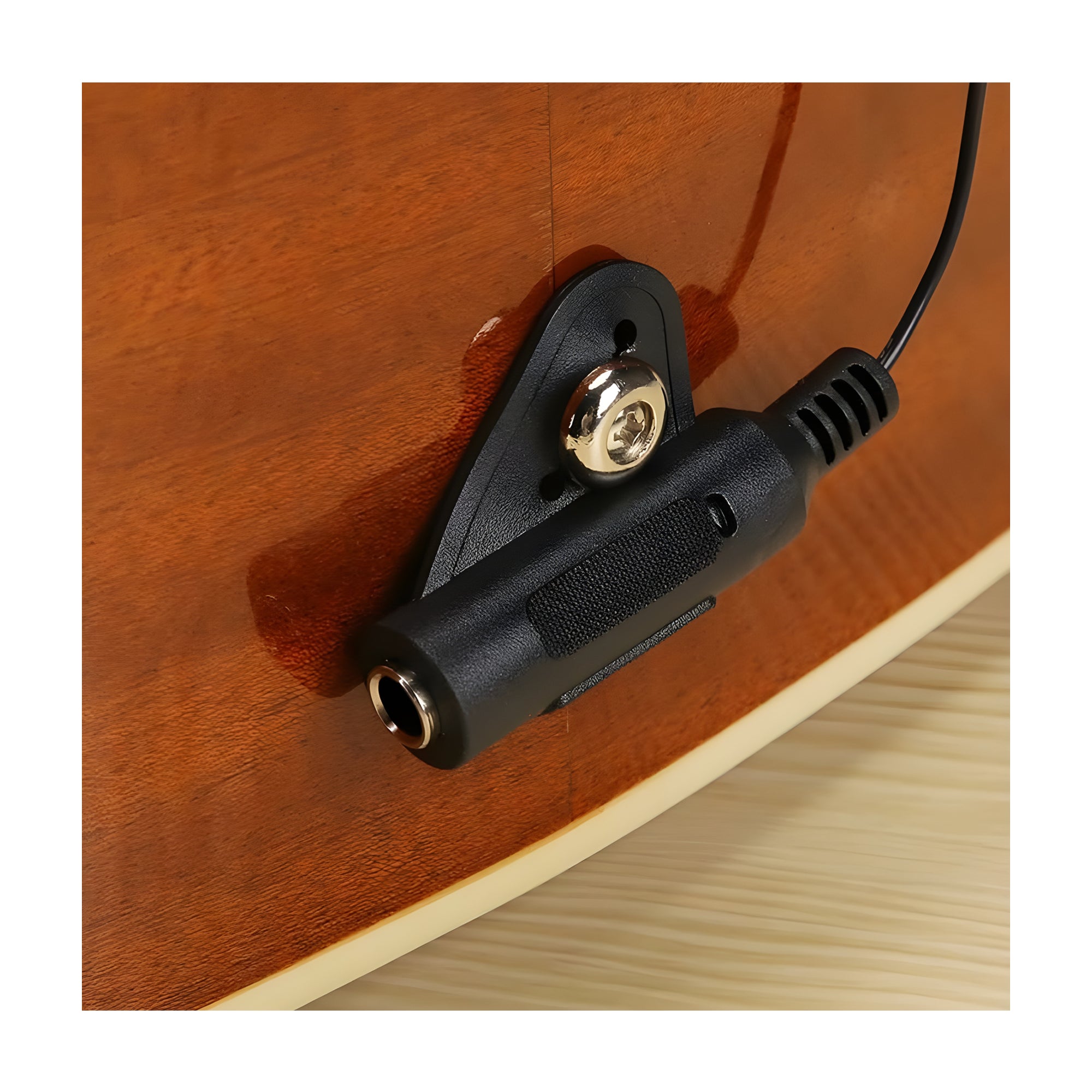 Close-up view of input jack of PBS Acoustic Guitar Pickup ST-20