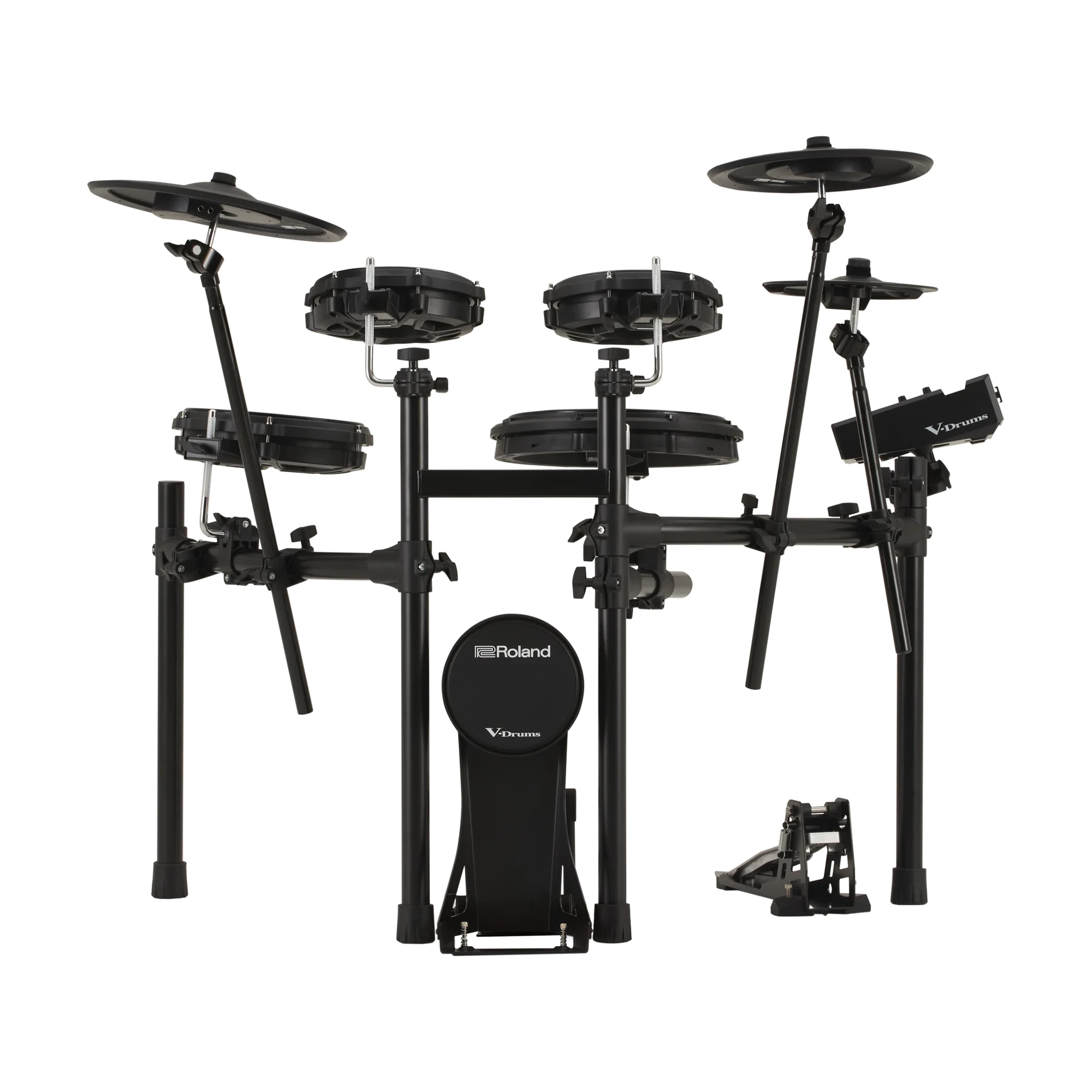 Back view of Roland Compact V-Drums 3 Series Kit with the Expandable V31 Module