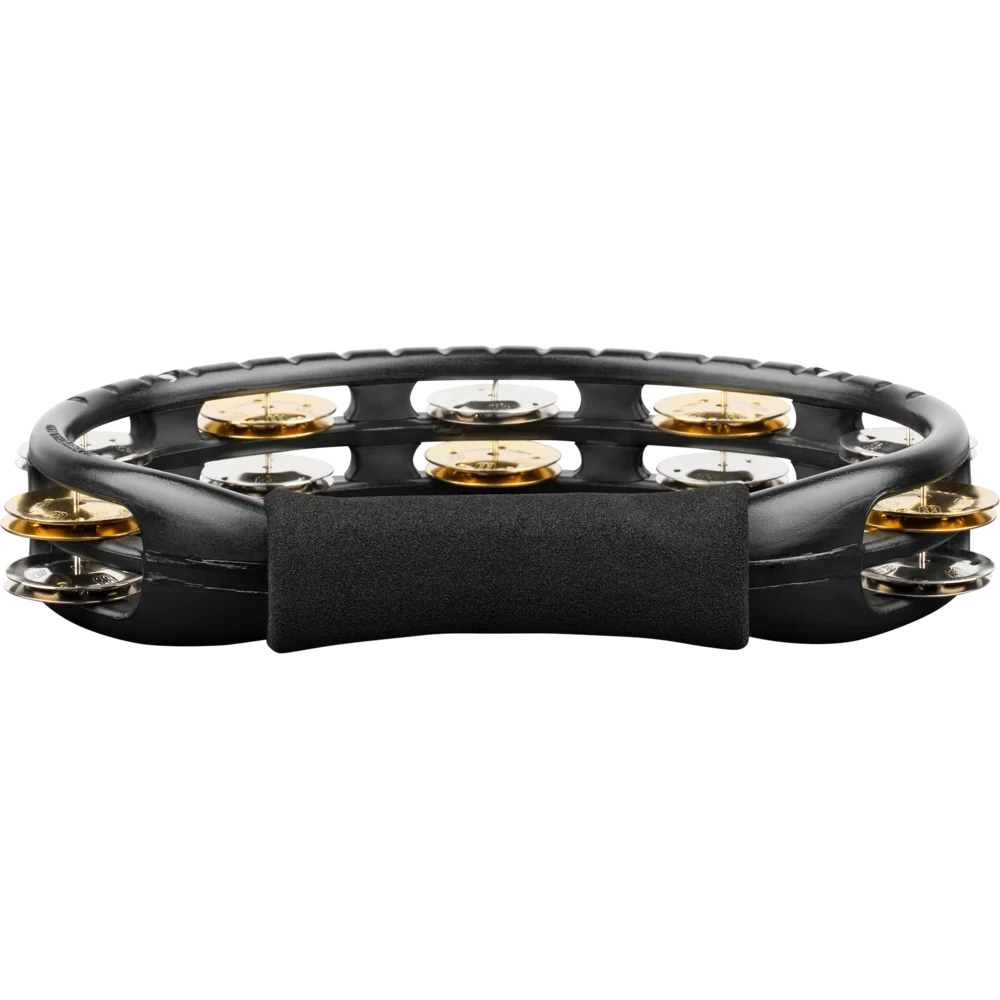 Meinl TMT1M-BK Mixed Nickel Plated Steel/Solid Brass Jingles Hand Held Tambourine - Black