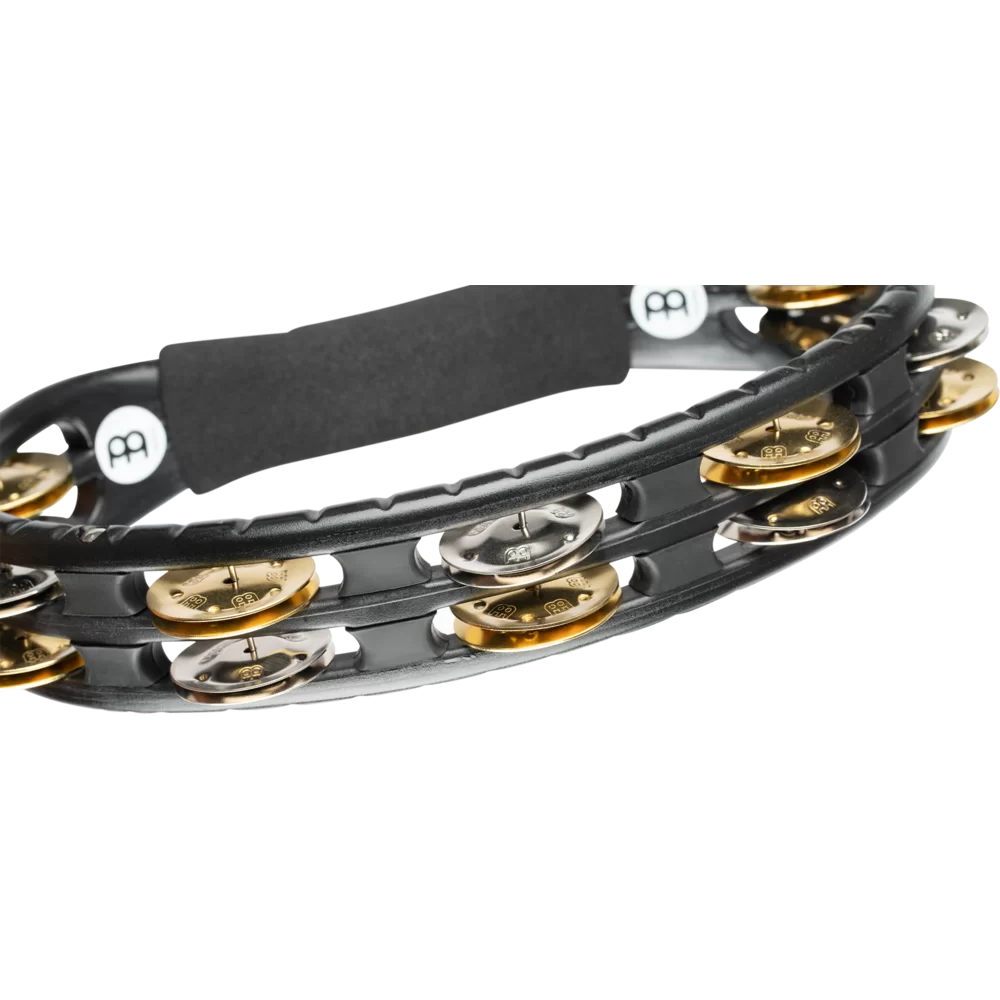 Meinl TMT1M-BK Mixed Nickel Plated Steel/Solid Brass Jingles Hand Held Tambourine - Black