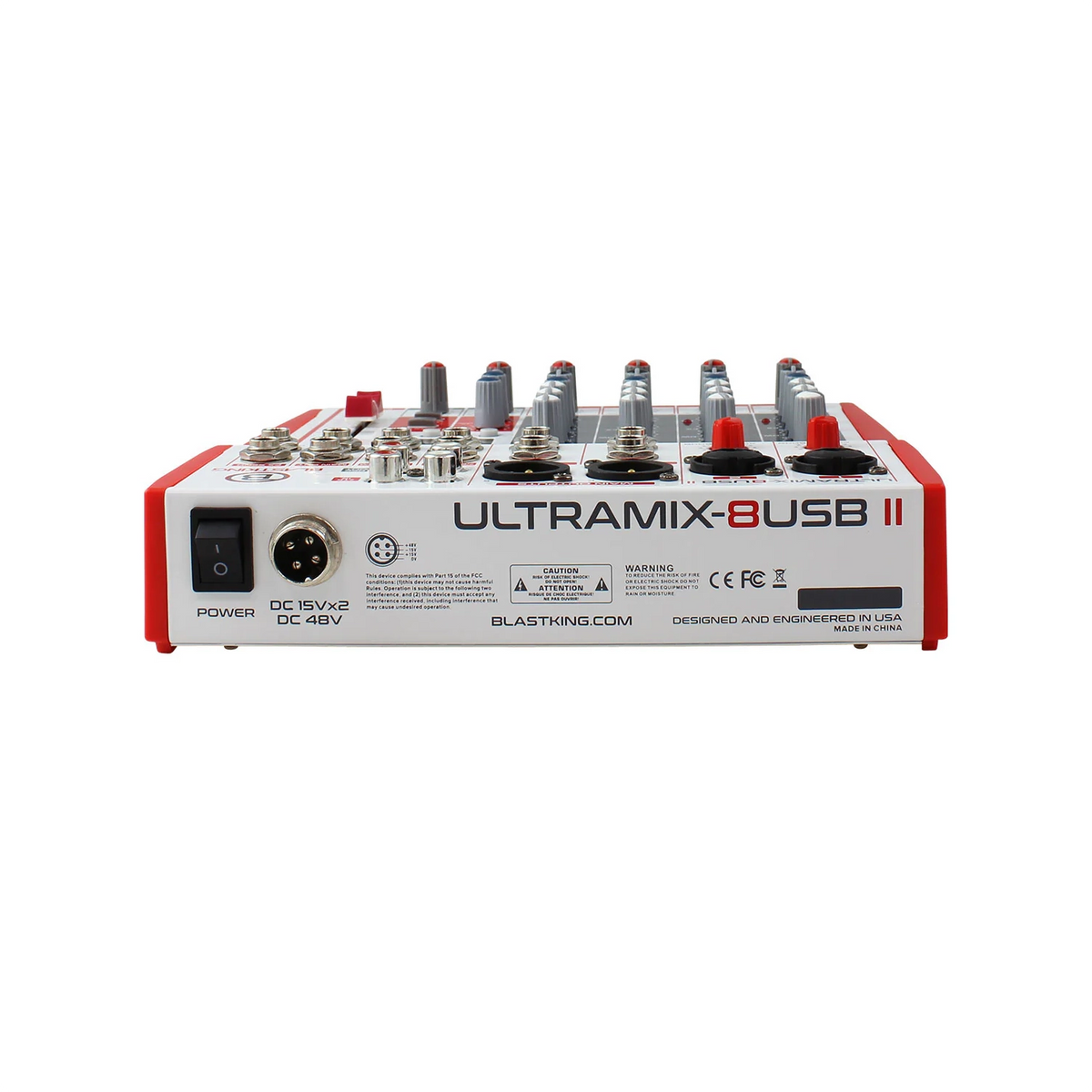 Blastking ULTRAMIX-8USBII 8 Channel Analog Stereo Mixing Console