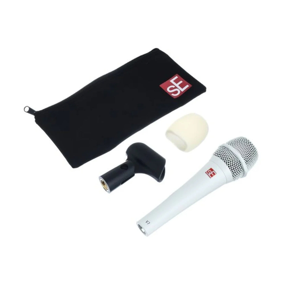 sE Electronics V7 Supercardioid Dynamic Handheld Vocal Microphone - White