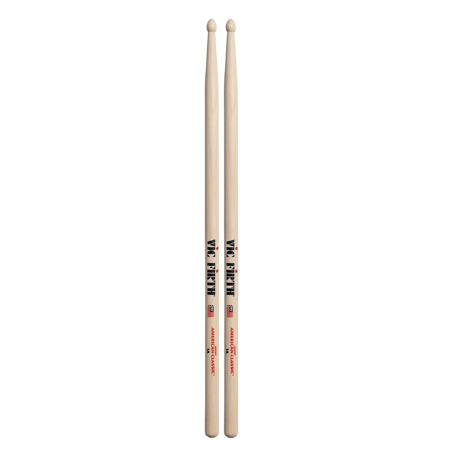 Vic Firth American Classic 1a Drumsticks Taj Mahal Shaped Tips