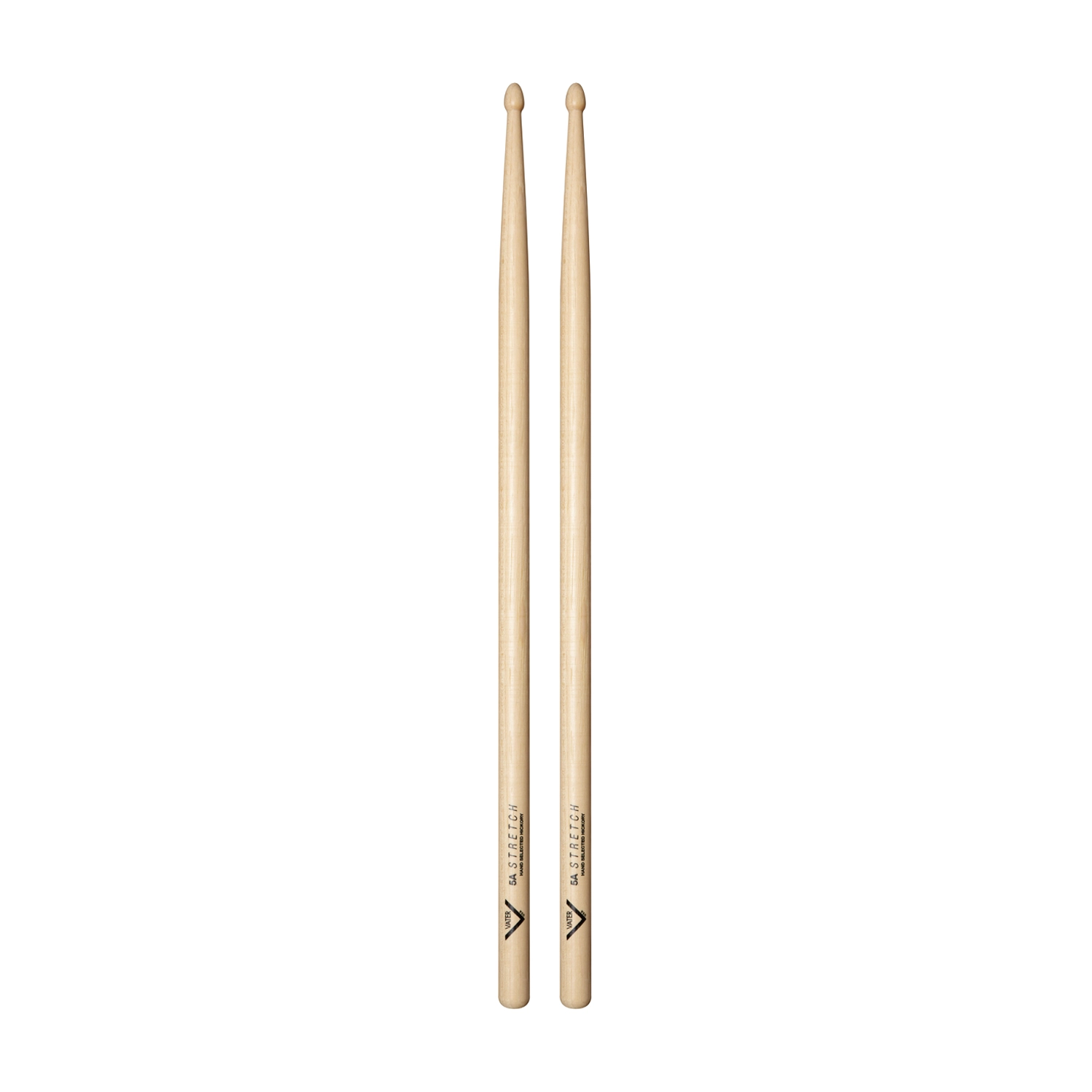 Vater American Hickory Drumsticks - 5A Stretch - Wood Tip