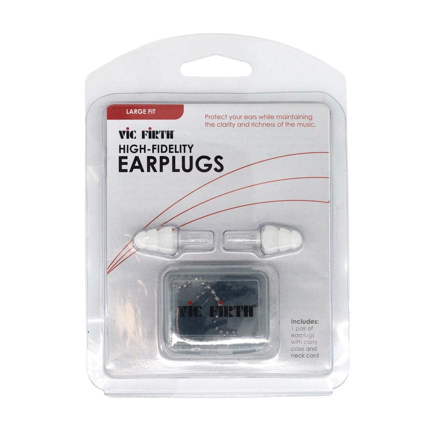 Vic Firth High Fidelity Hearing Protection Earplugs - Large Size