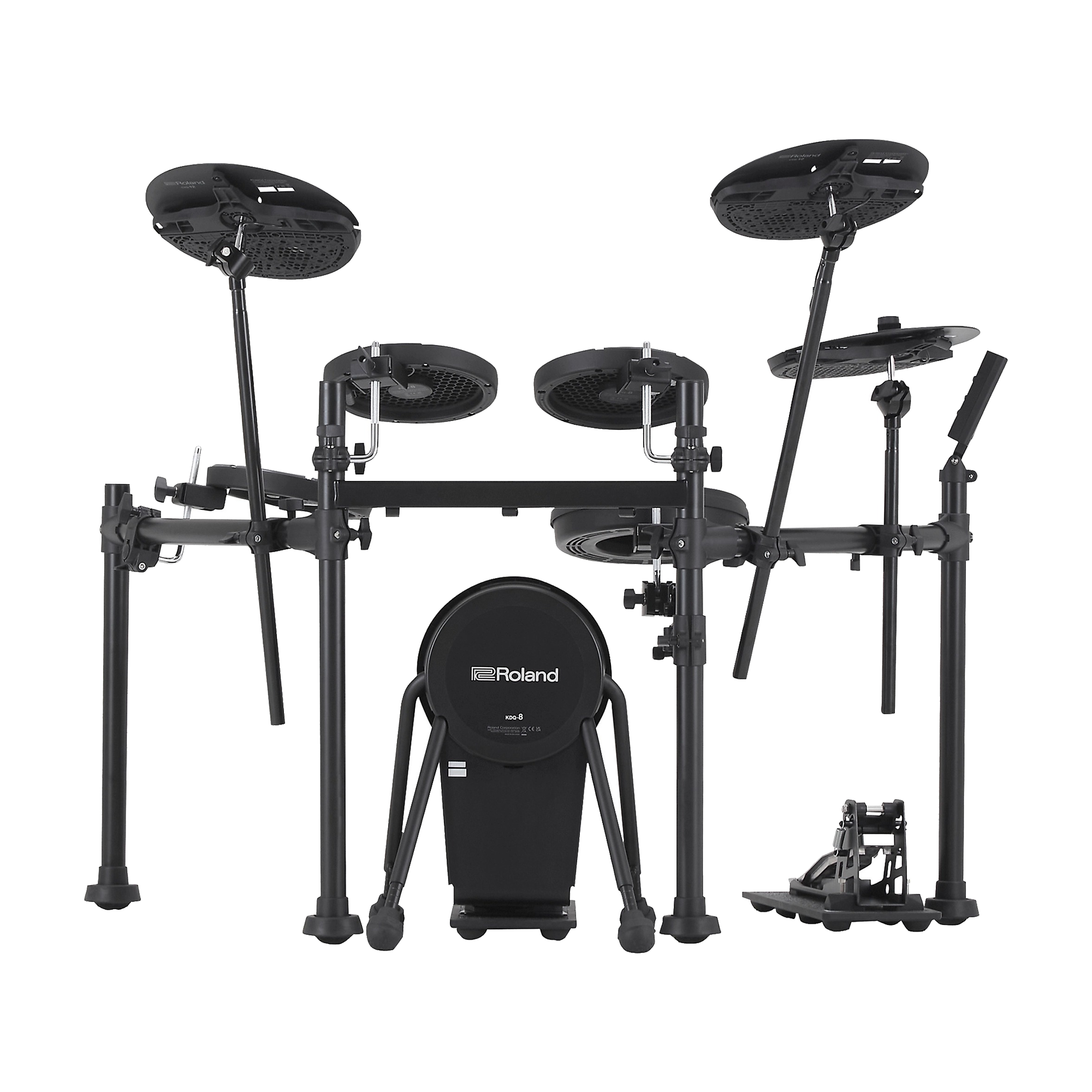 Back view of Roland VQD106-KIT V-Drums Quiet Design Electronic Drum Set