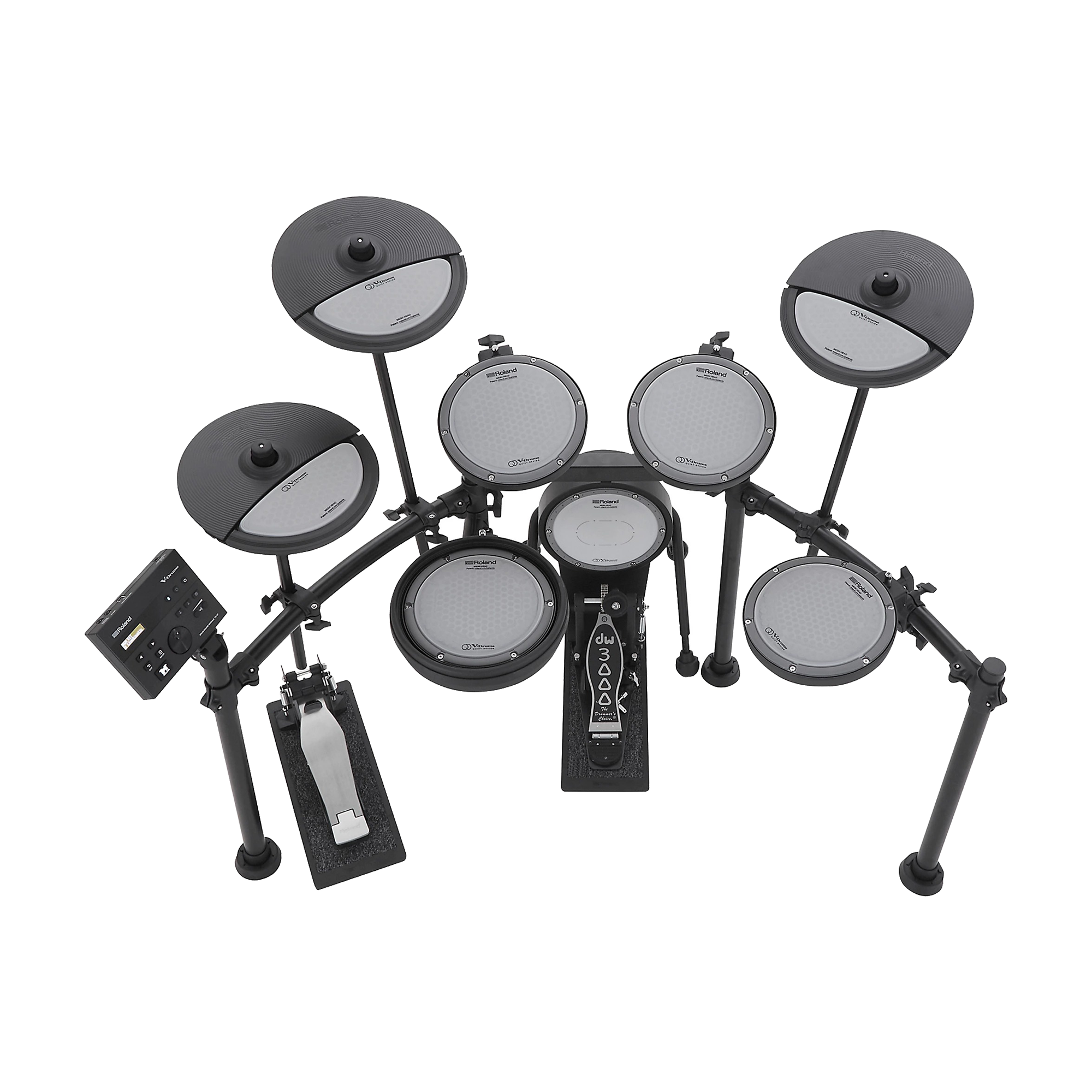 Top view of Roland VQD106-KIT V-Drums Quiet Design Electronic Drum Set