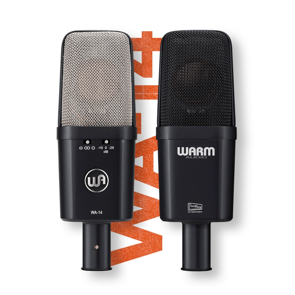 Front and back view of Warm Audio WA-14 Classic Condenser Microphone