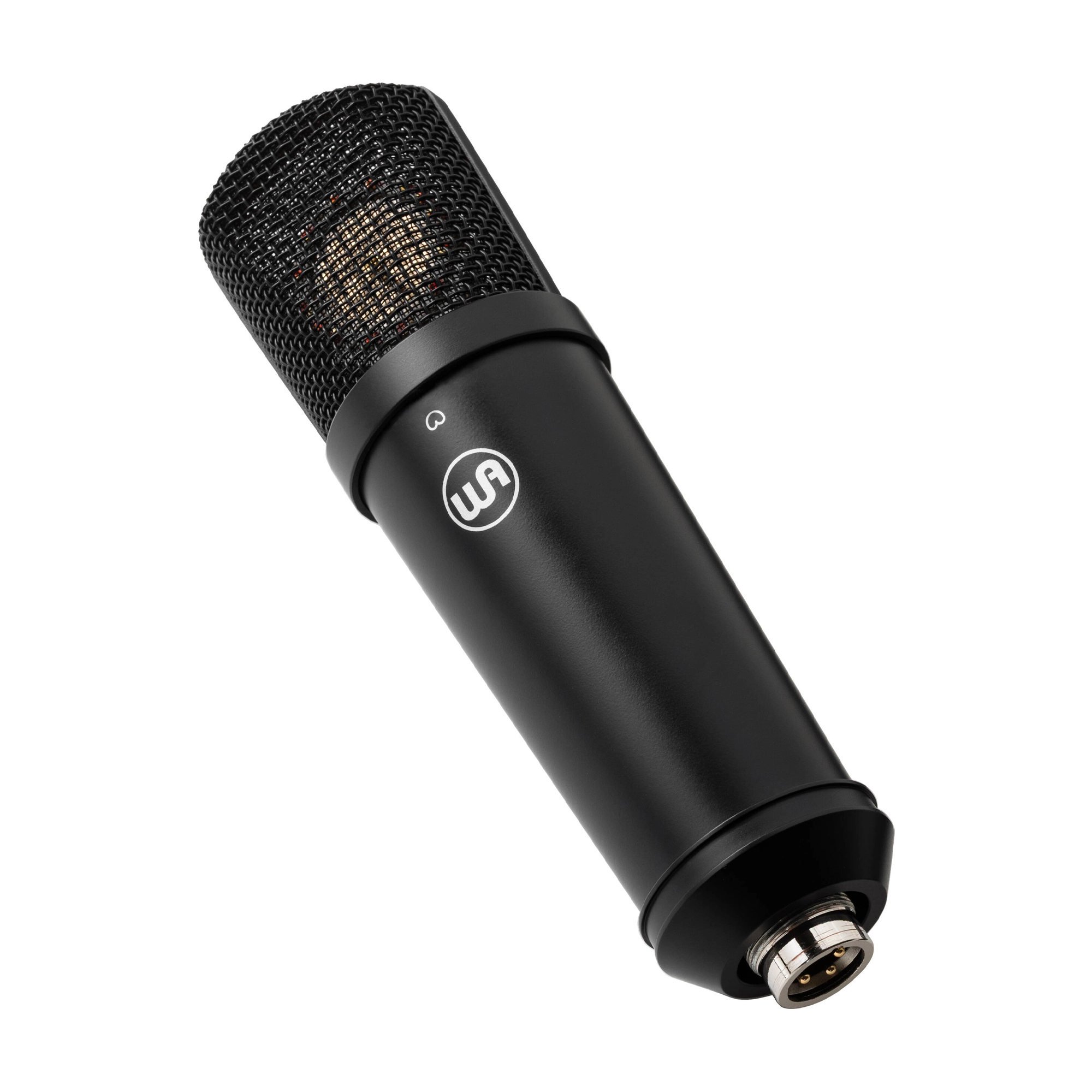 Warm Audio WA-87JR Se studio vocal microphone - black, front side angle