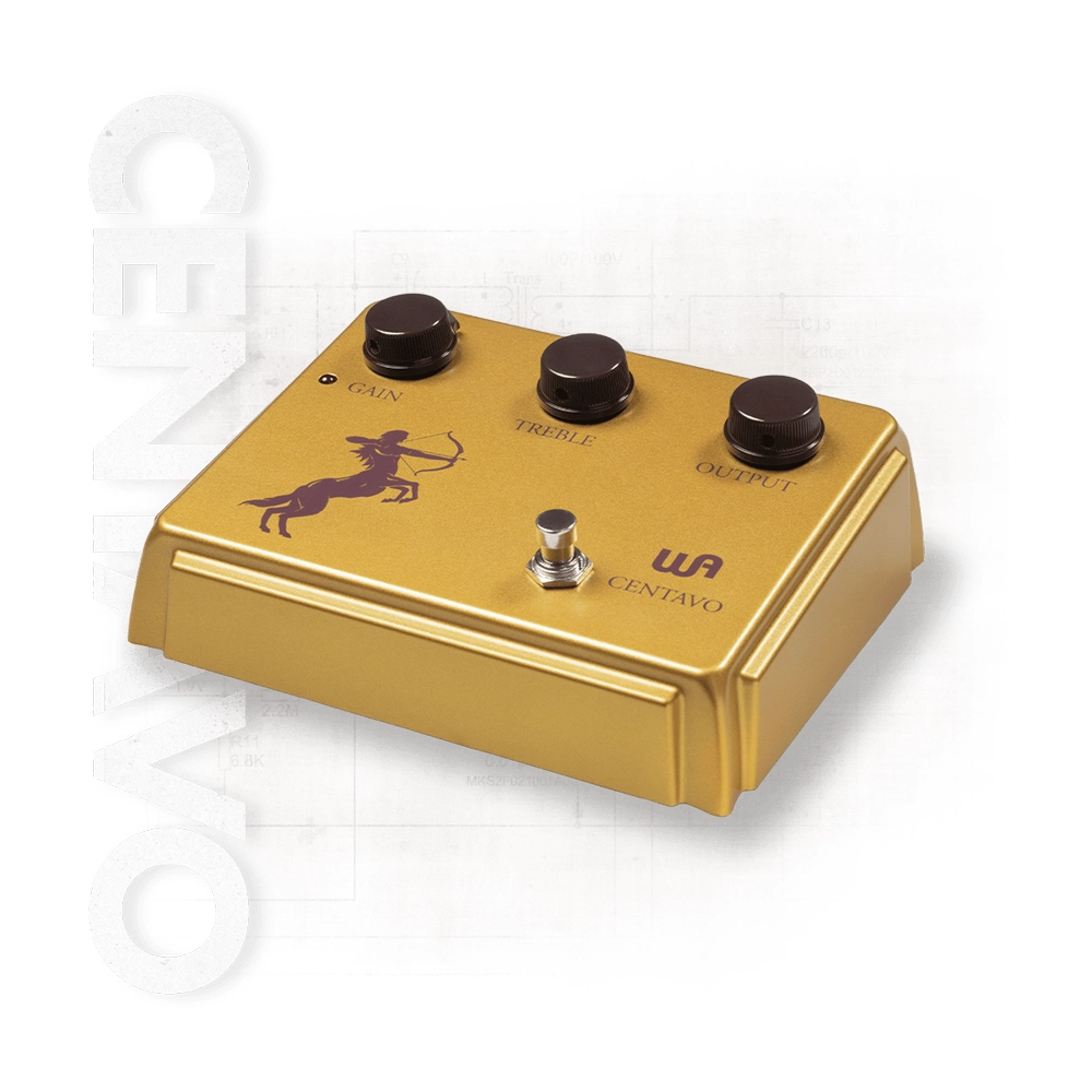 Warm Audio Centavo Professional Overdrive Pedal Overdrive Pedal - Limited-Edition Gold