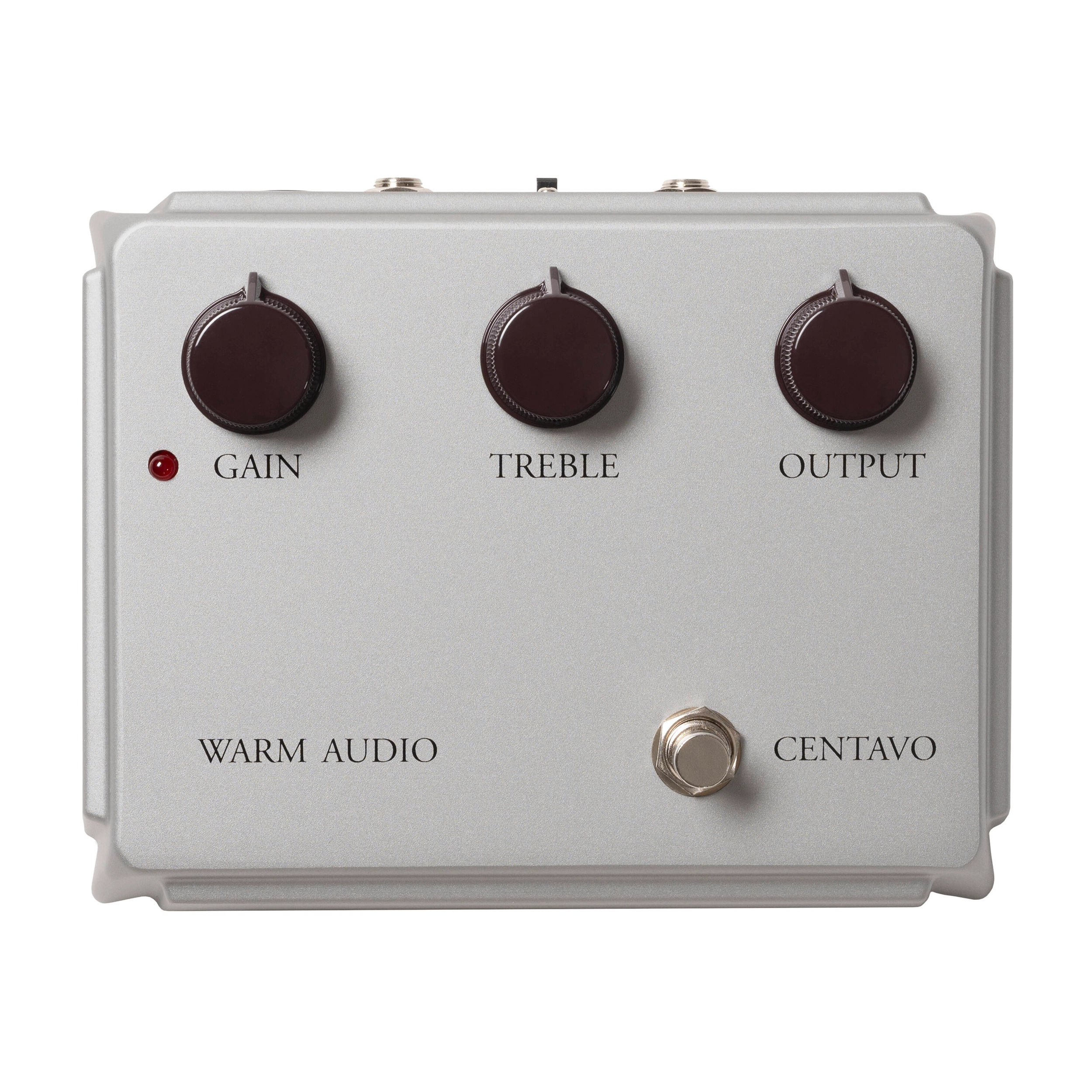 Warm Audio centavo professional overdrive pedal - limited-edition silver top view