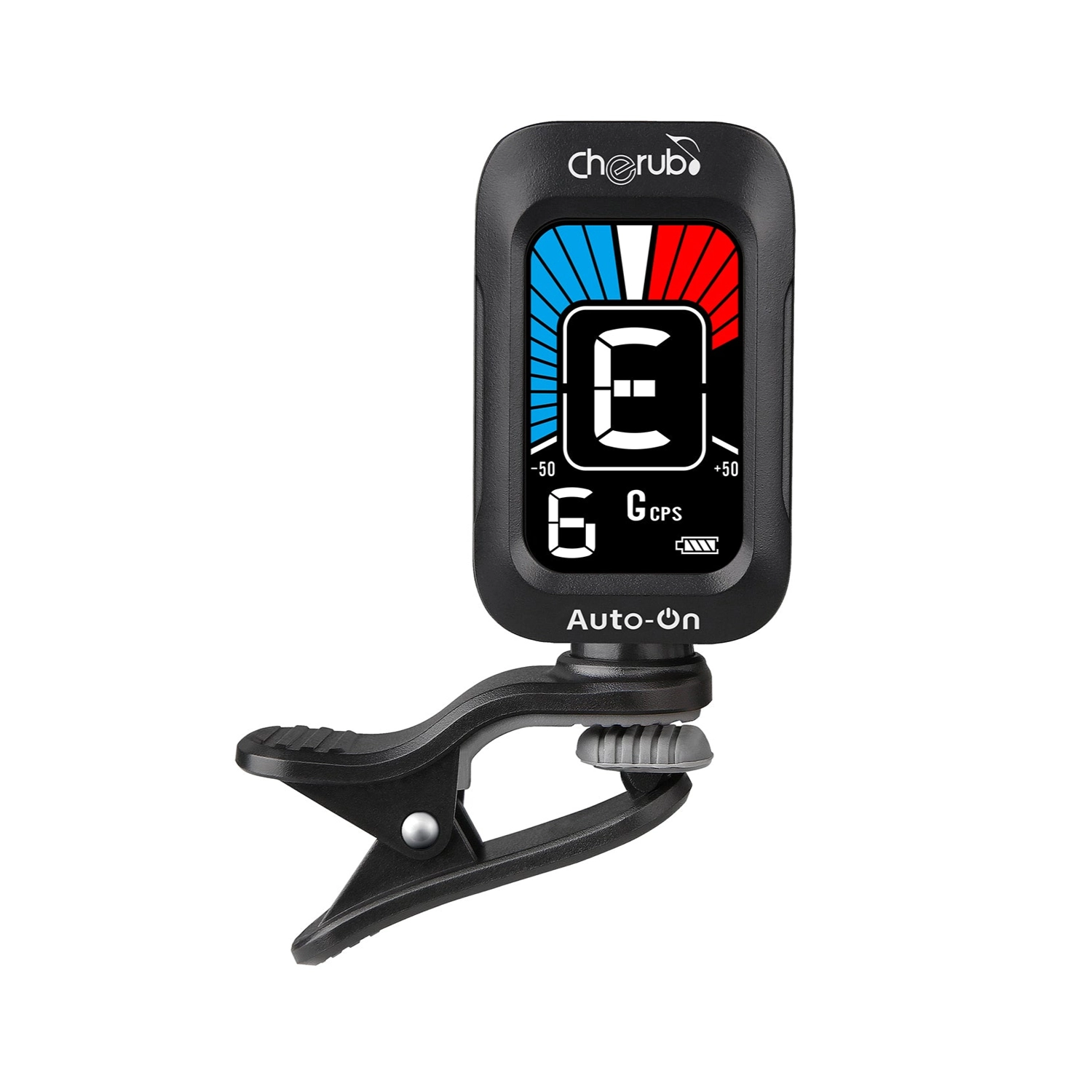 Cherub Wst-645 Auto-On Rechargeable Clip Tuner - Black