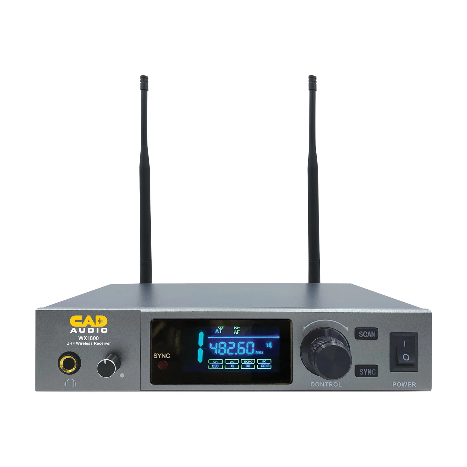 CAD Audio WX1800BP UHF Wireless Microphone System Receiver front side panel