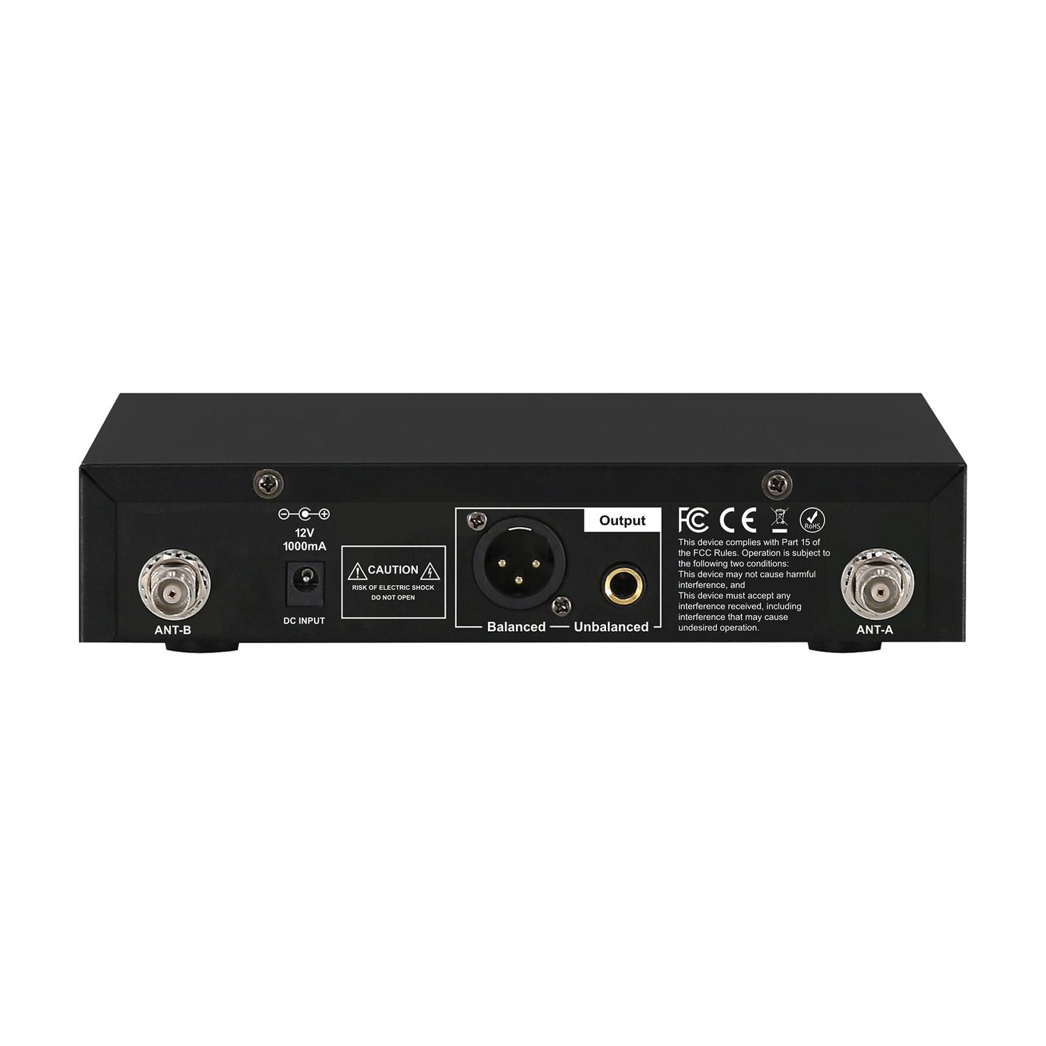 CAD Audio WX1800BP UHF Wireless Microphone System Receiver back side panel