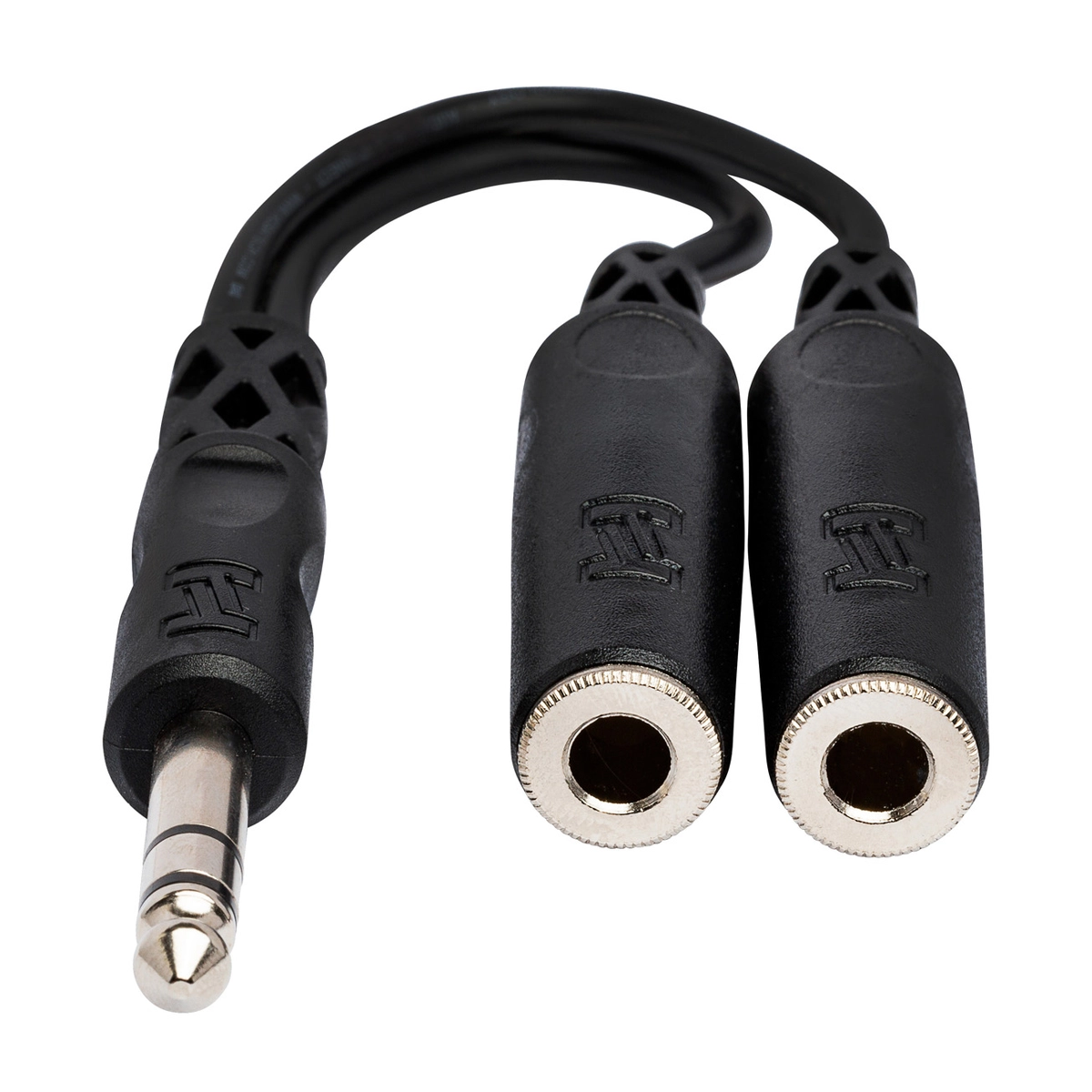Hosa YPP-118 1/4" TRS Male to Dual 1/4" TRS Female Cable - 6''