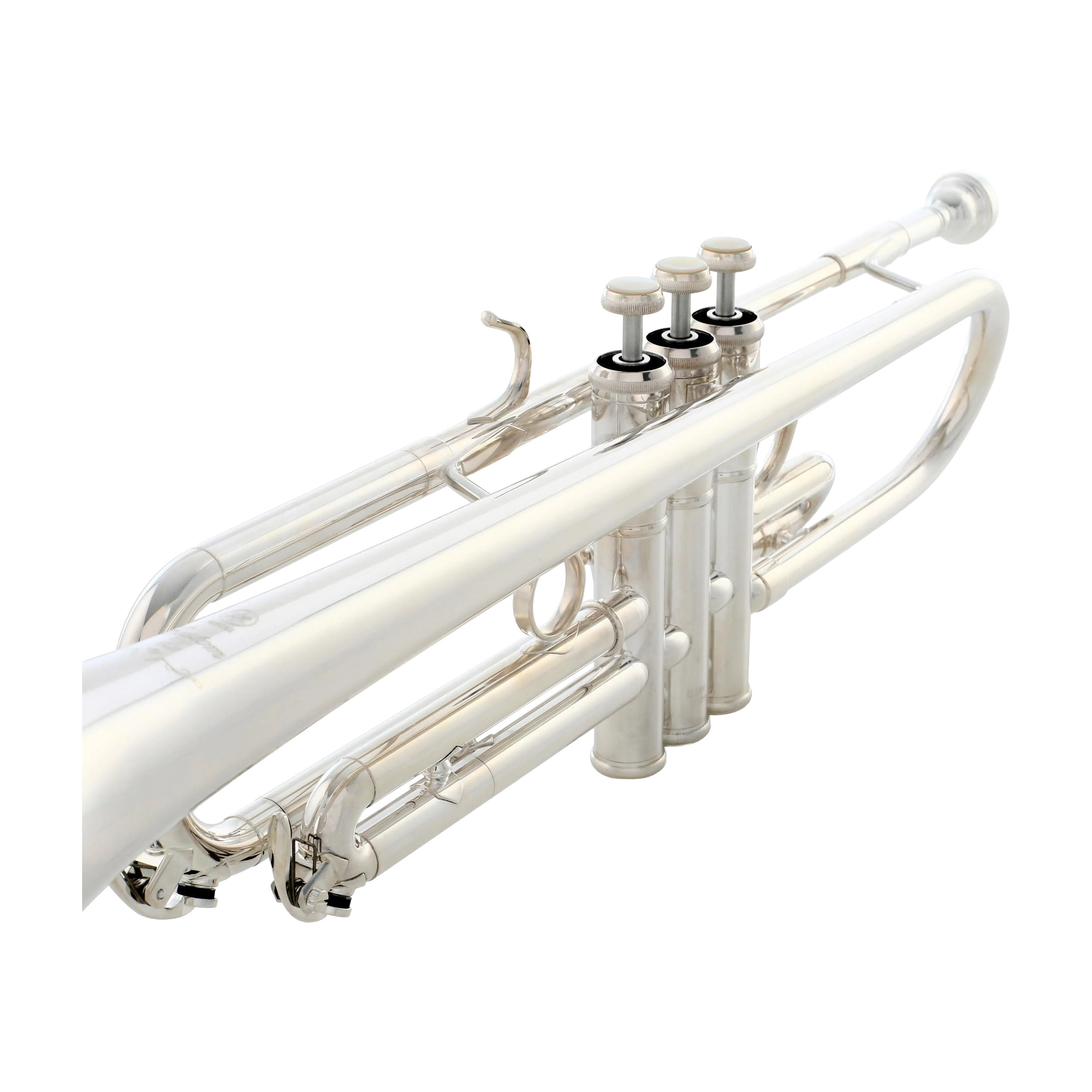 Yamaha YTR-8310ZS silver plated finish close up view of the trumpet