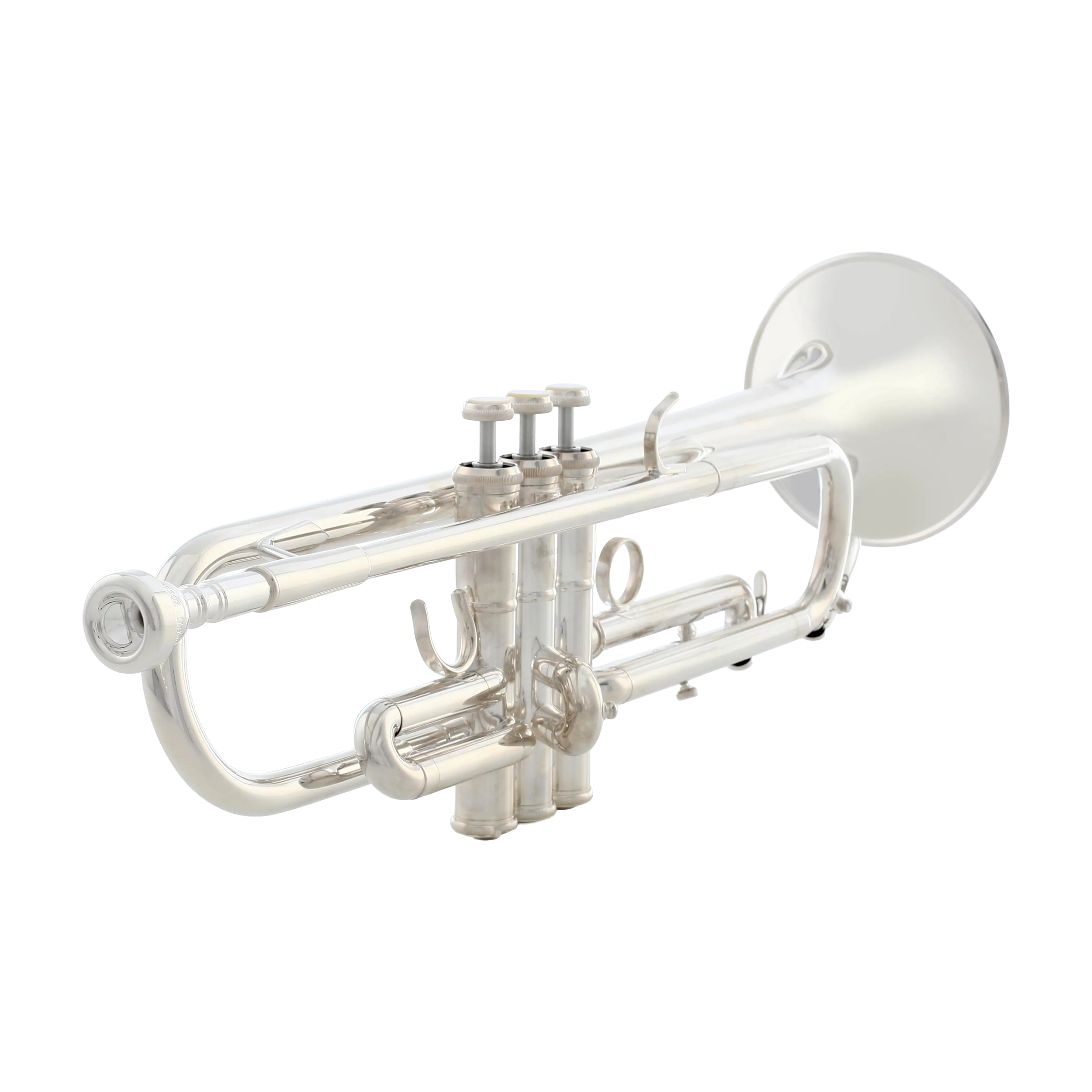 Yamaha YTR-8310ZS silver plated finish side view of the trumpet