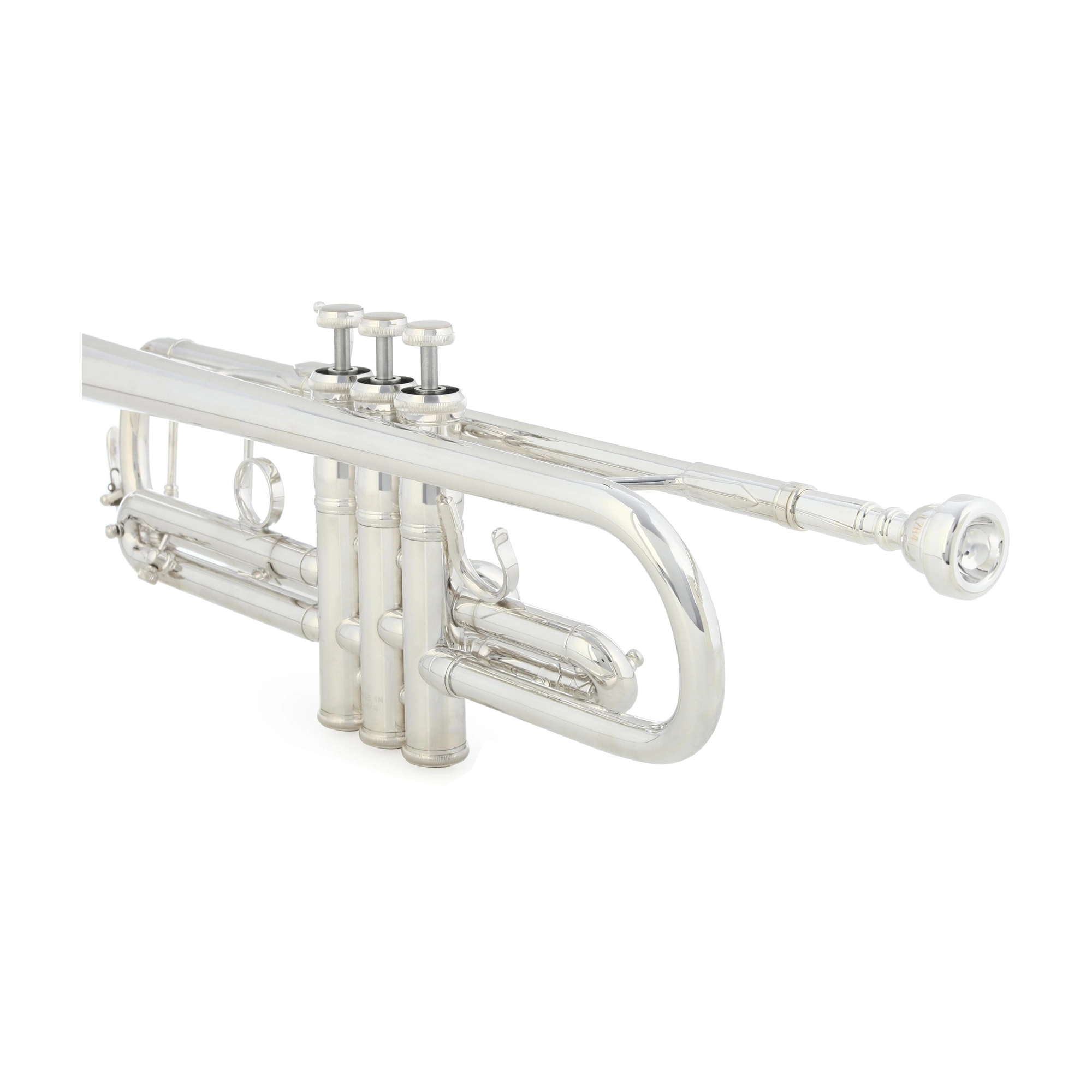 Yamaha YTR-9335CHS-BR silver plated finish back view of the trumpet