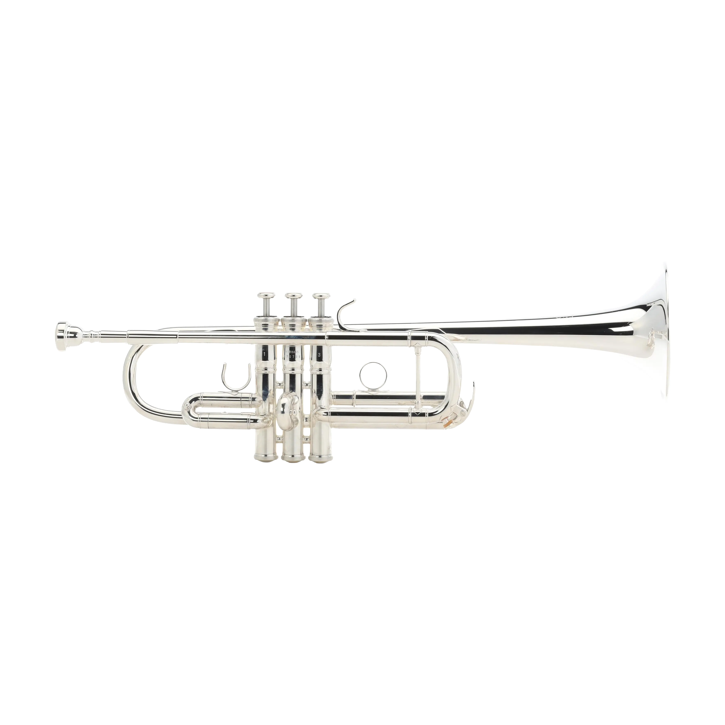 Yamaha YTR8445S silver plated finish full view of the trumpet