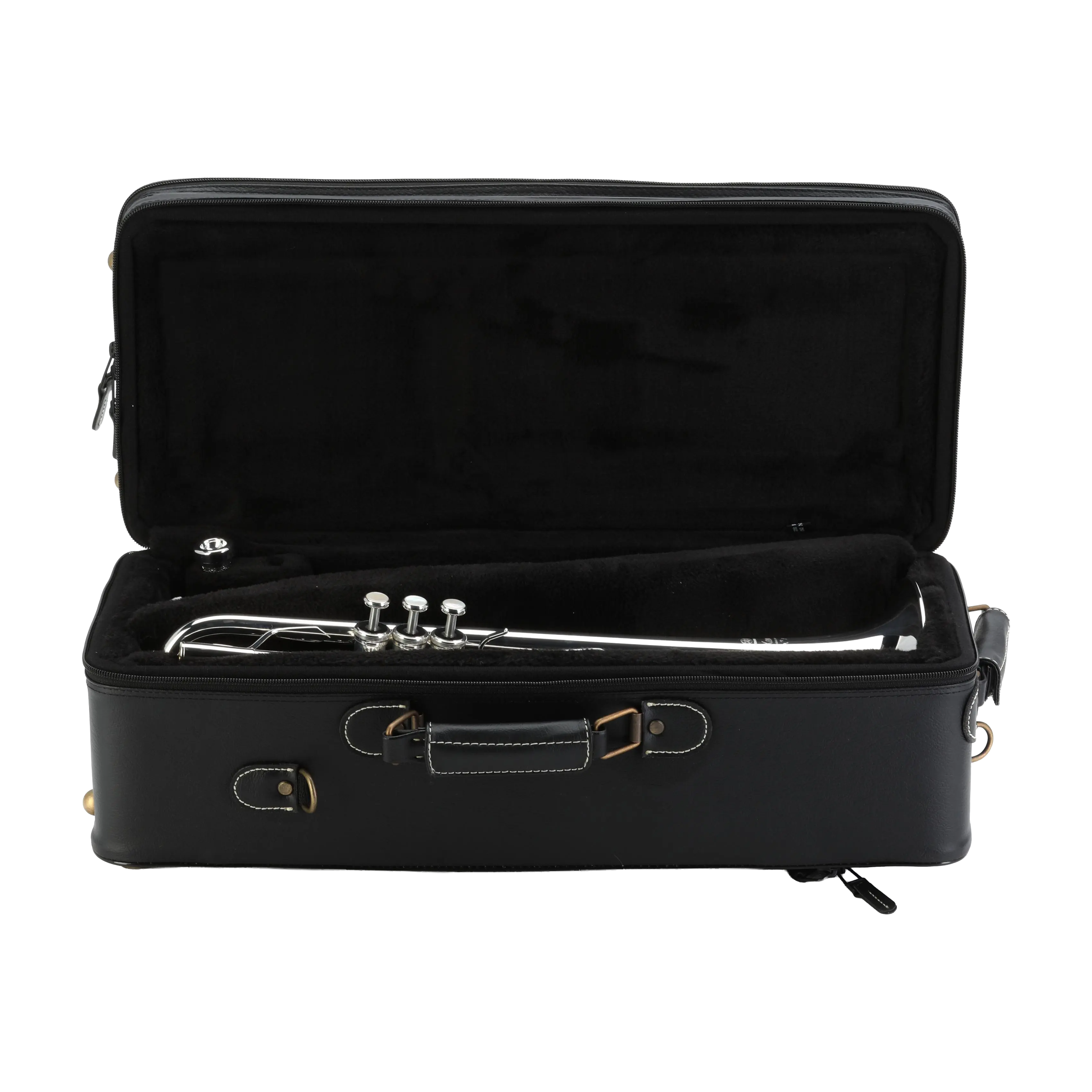 Yamaha YTR8445S view of the open case with trumpet