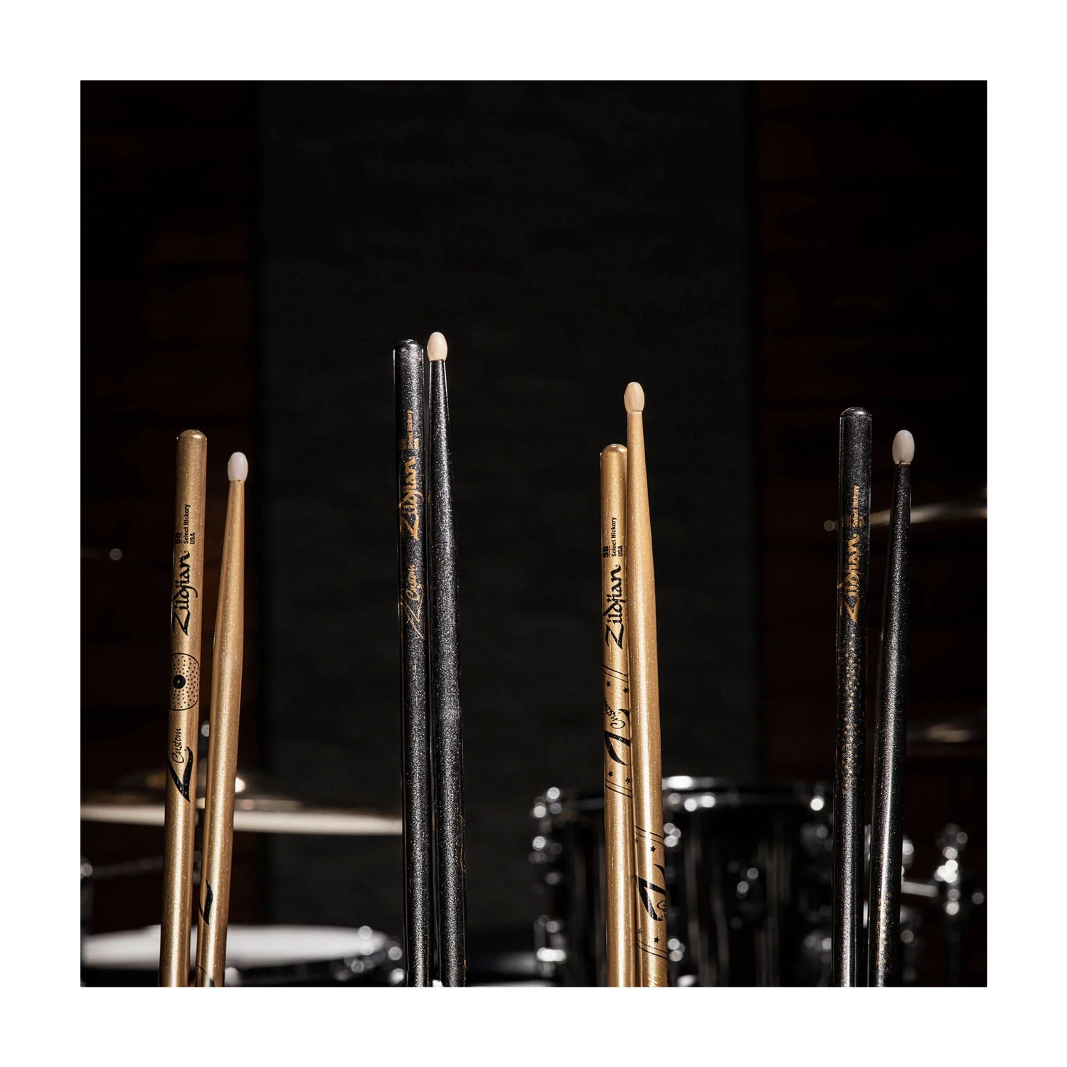Zildjian ZXBP00102 Z Custom Limited-Edition Gold Chroma Drumsticks - 5B