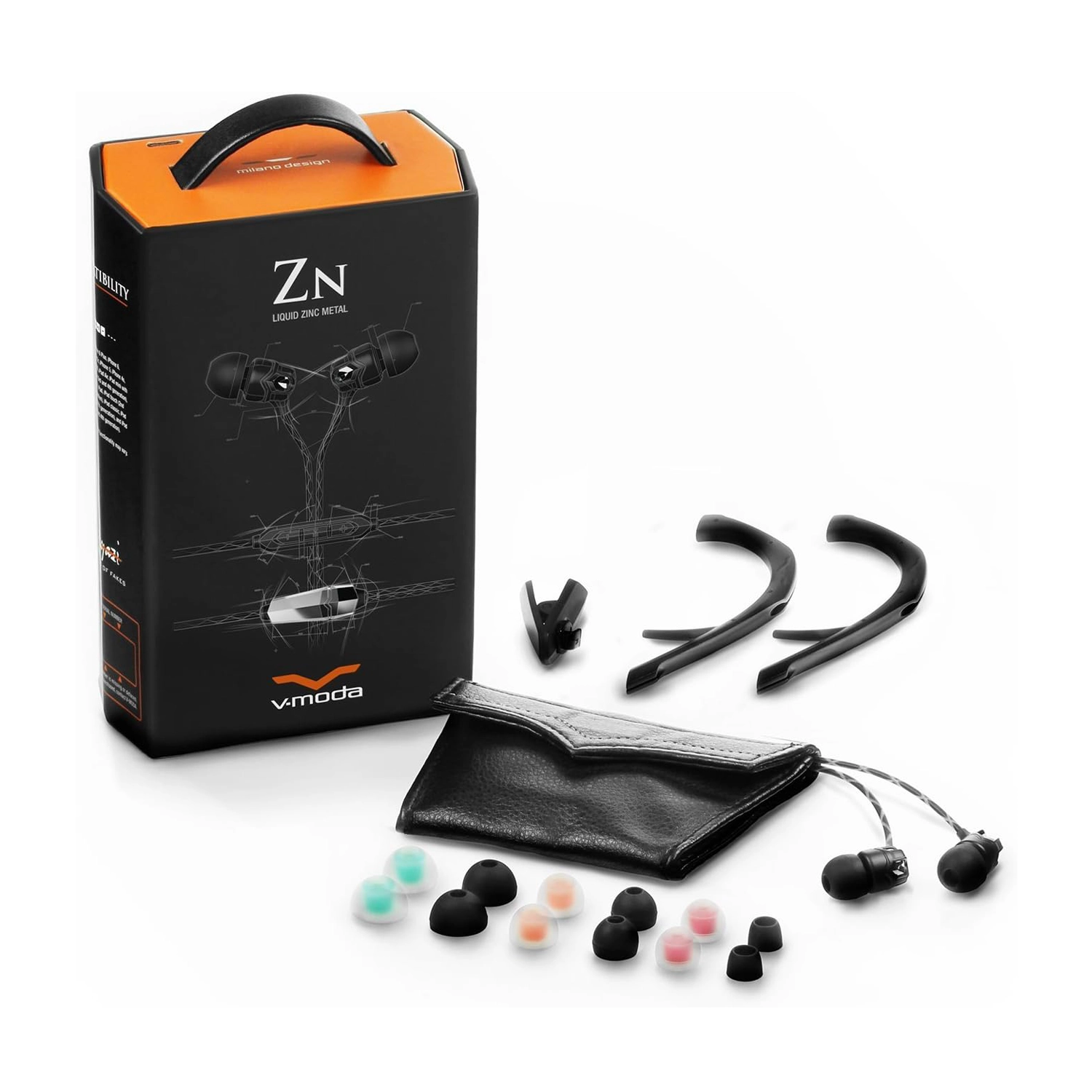 V-MODA Zn In-Ear Modern Audiophile Headphones With Microphone