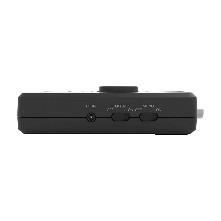 Side view of IK Multimedia iRig Stream iOS Audio Interfaces