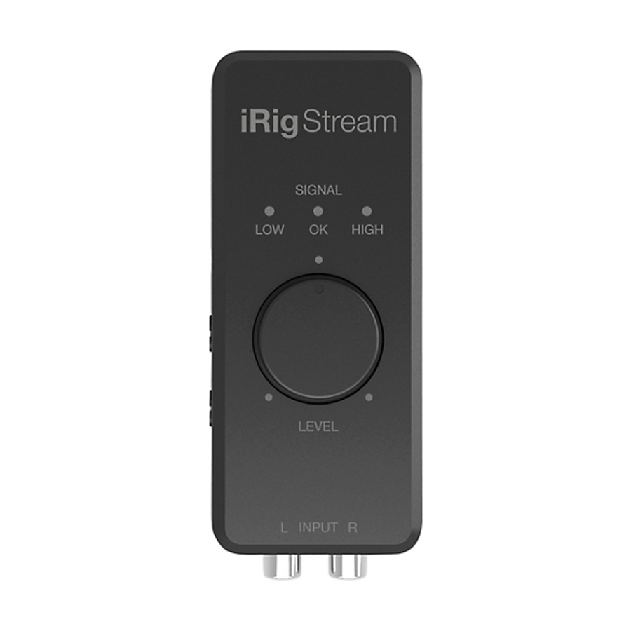 Front view of IK Multimedia iRig Stream iOS Audio Interfaces