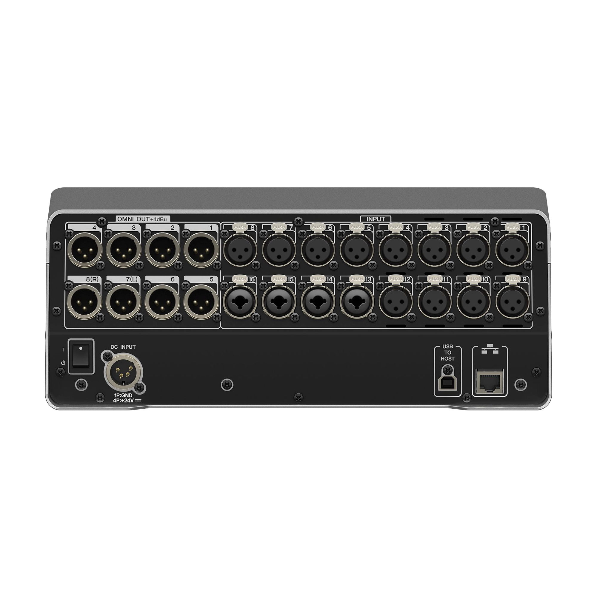 Back view of Yamaha DM3S 22-Channel Digital Mixer