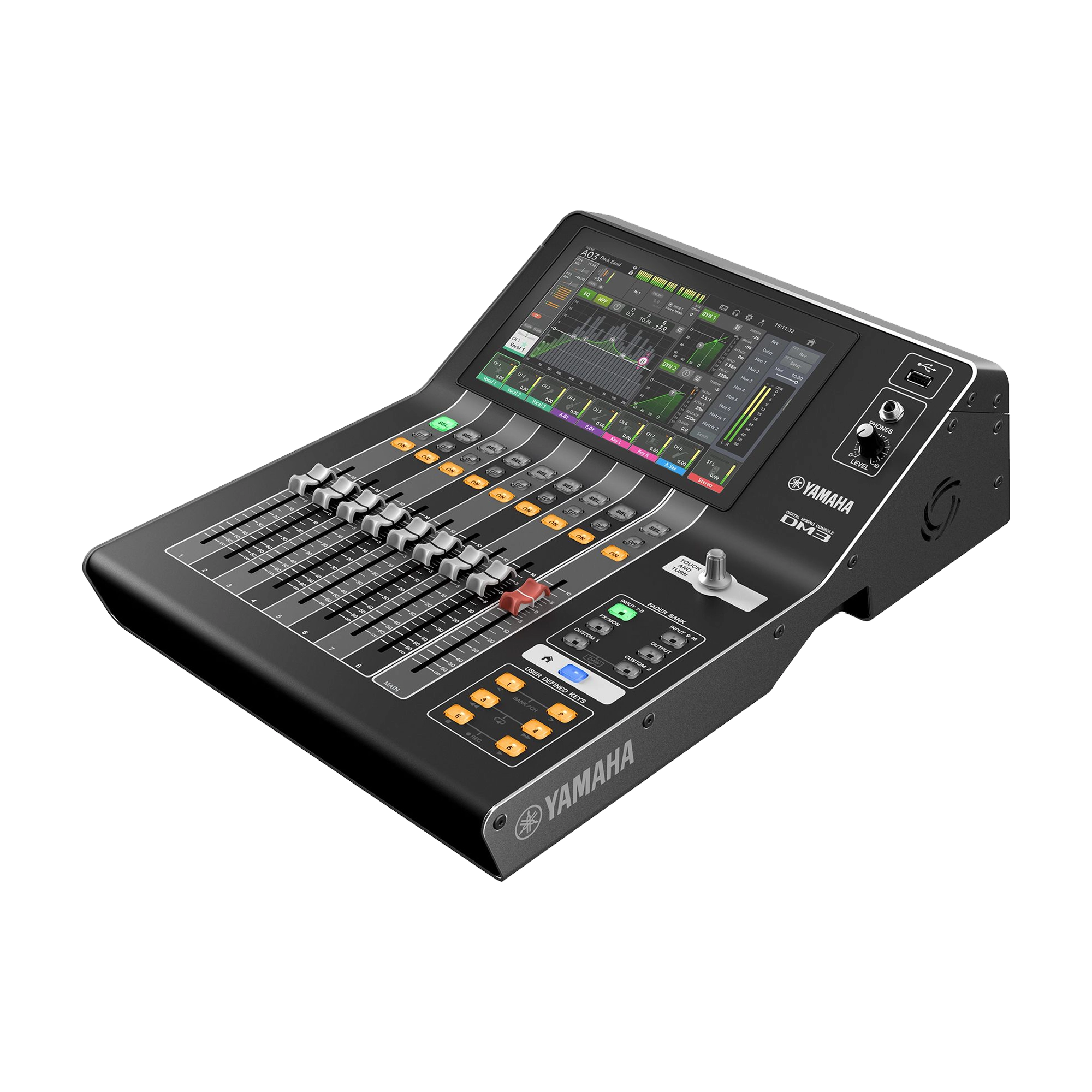 Front angle view of Yamaha DM3S 22-Channel Digital Mixer